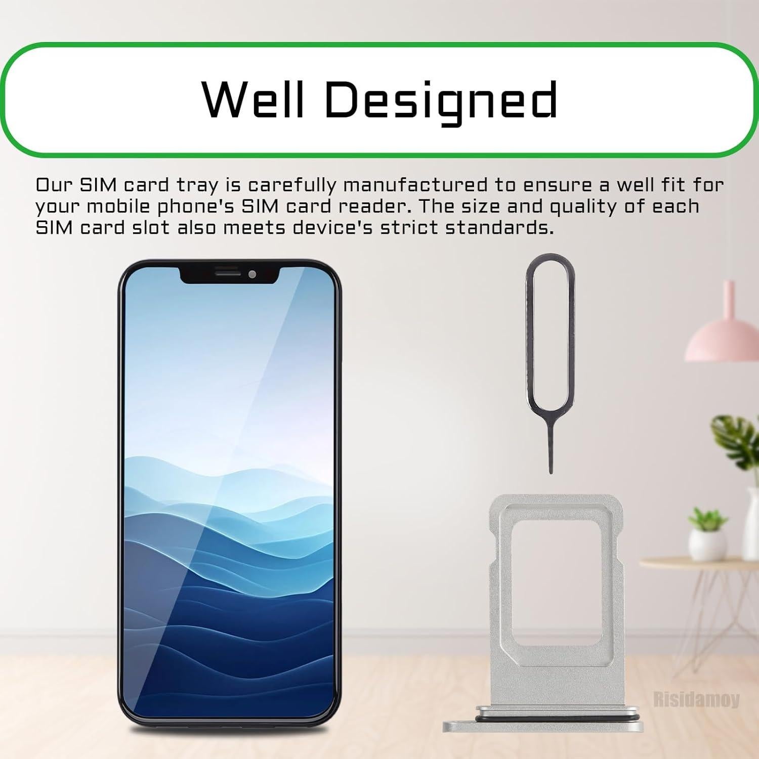 Bandeja de Tarjeta SIM Plateada para iPhone 11 - Reemplazo