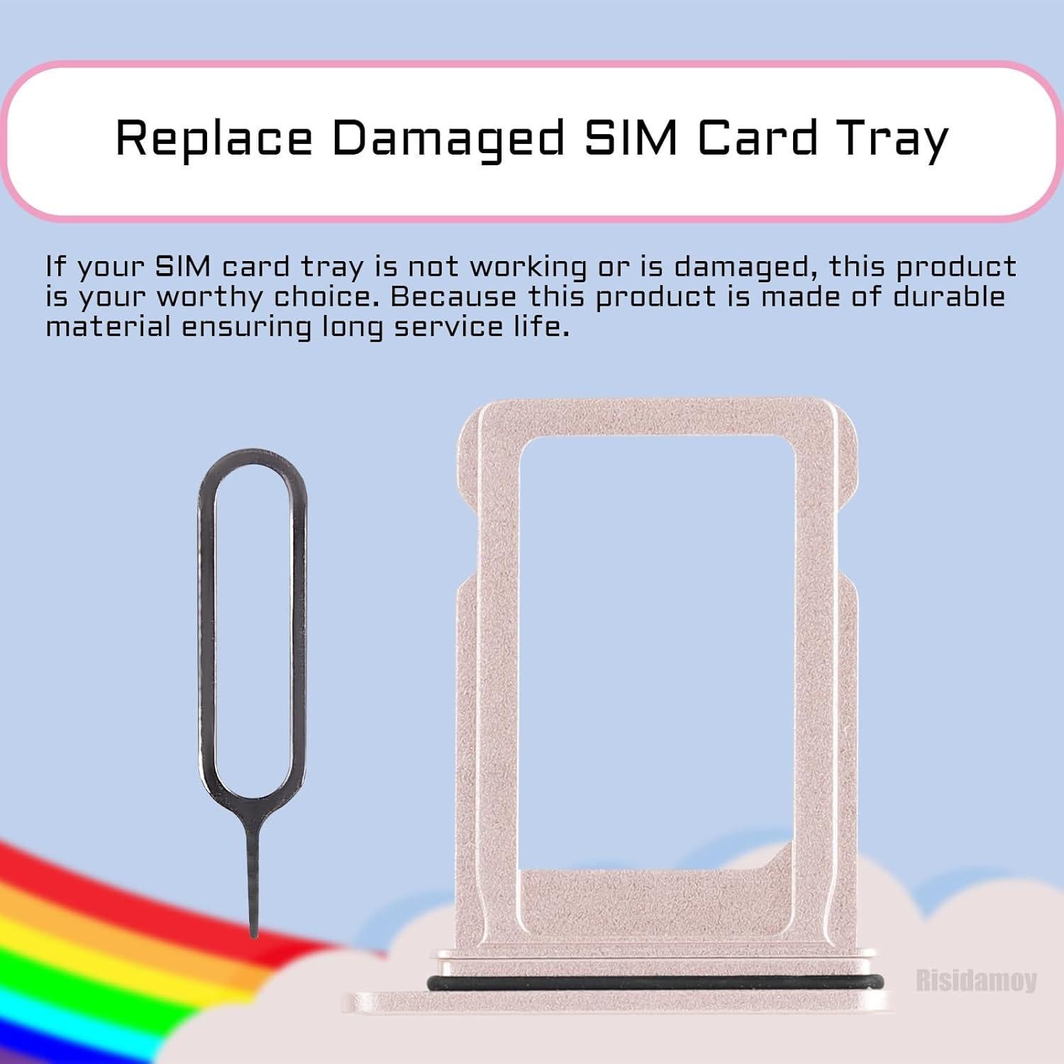 Bandeja de Tarjeta SIM Rosa para iPhone 13 - Reemplazo A2631 A2635