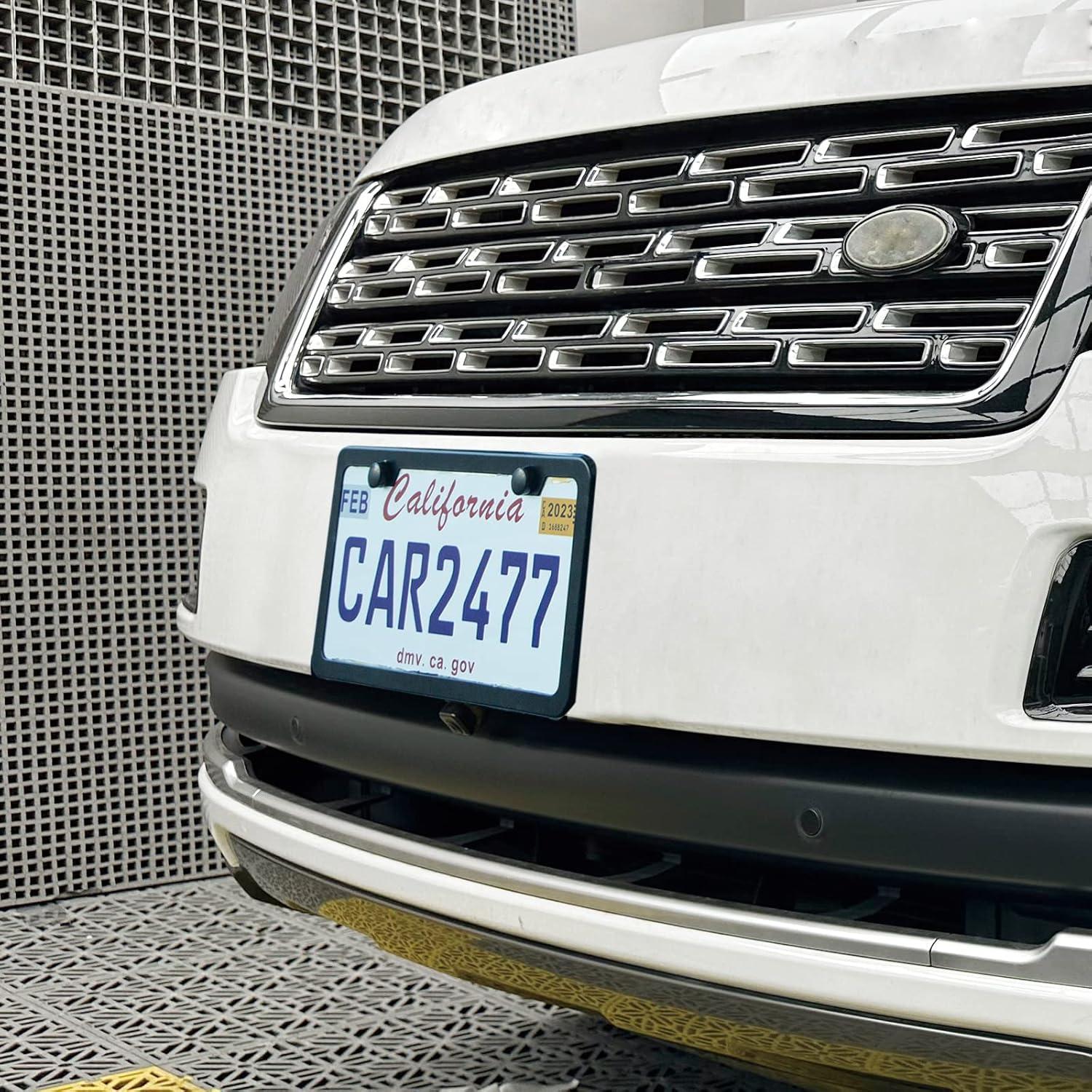 2 Marcos de Placas de Licencia Negros Mate Lengnoyp - Aluminio