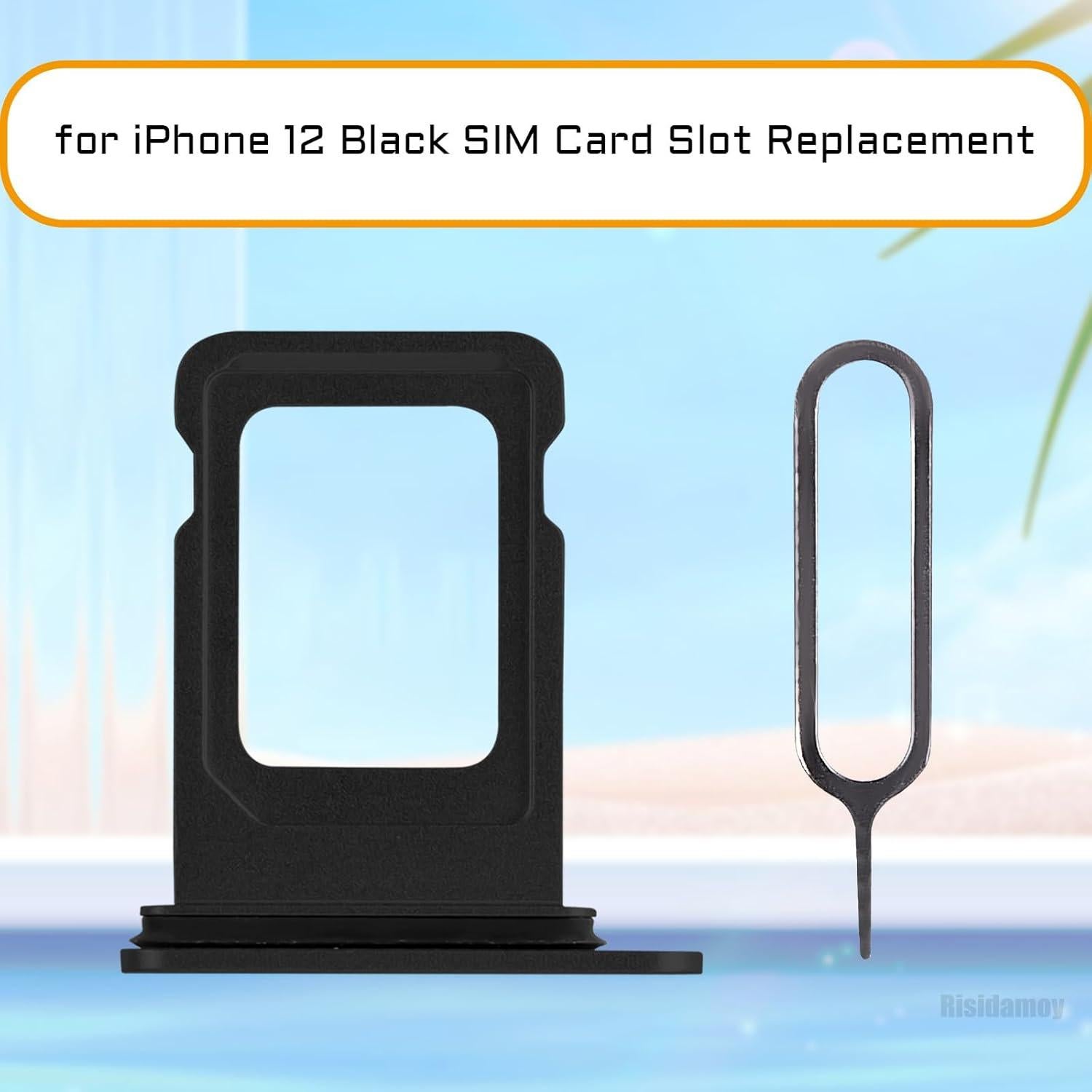 Bandeja de Tarjeta SIM Negra para iPhone 12 - Reemplazo A2172 A2402 A2403 A2404