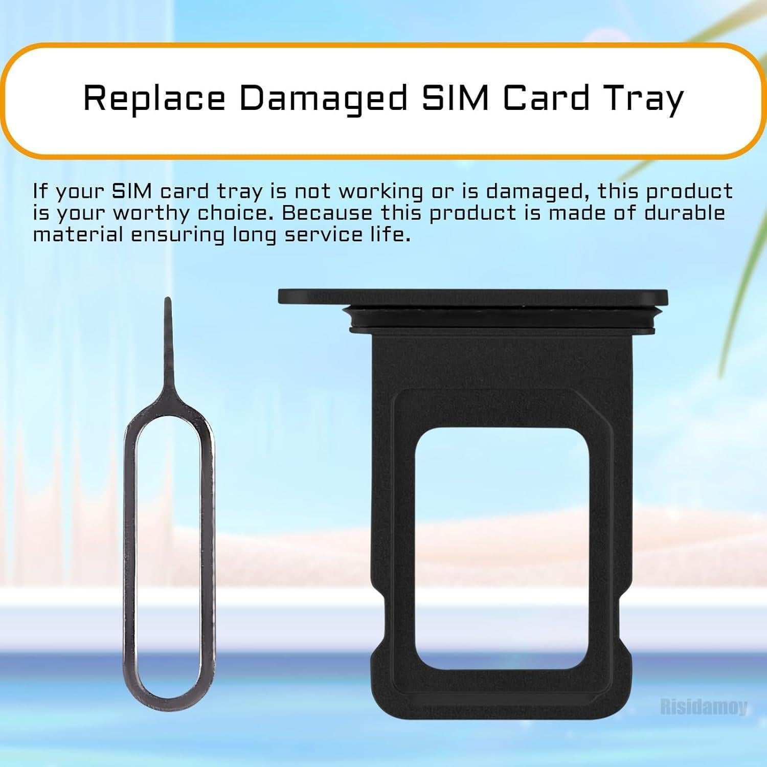 Bandeja de Tarjeta SIM Negra para iPhone 12 - Reemplazo A2172 A2402 A2403 A2404