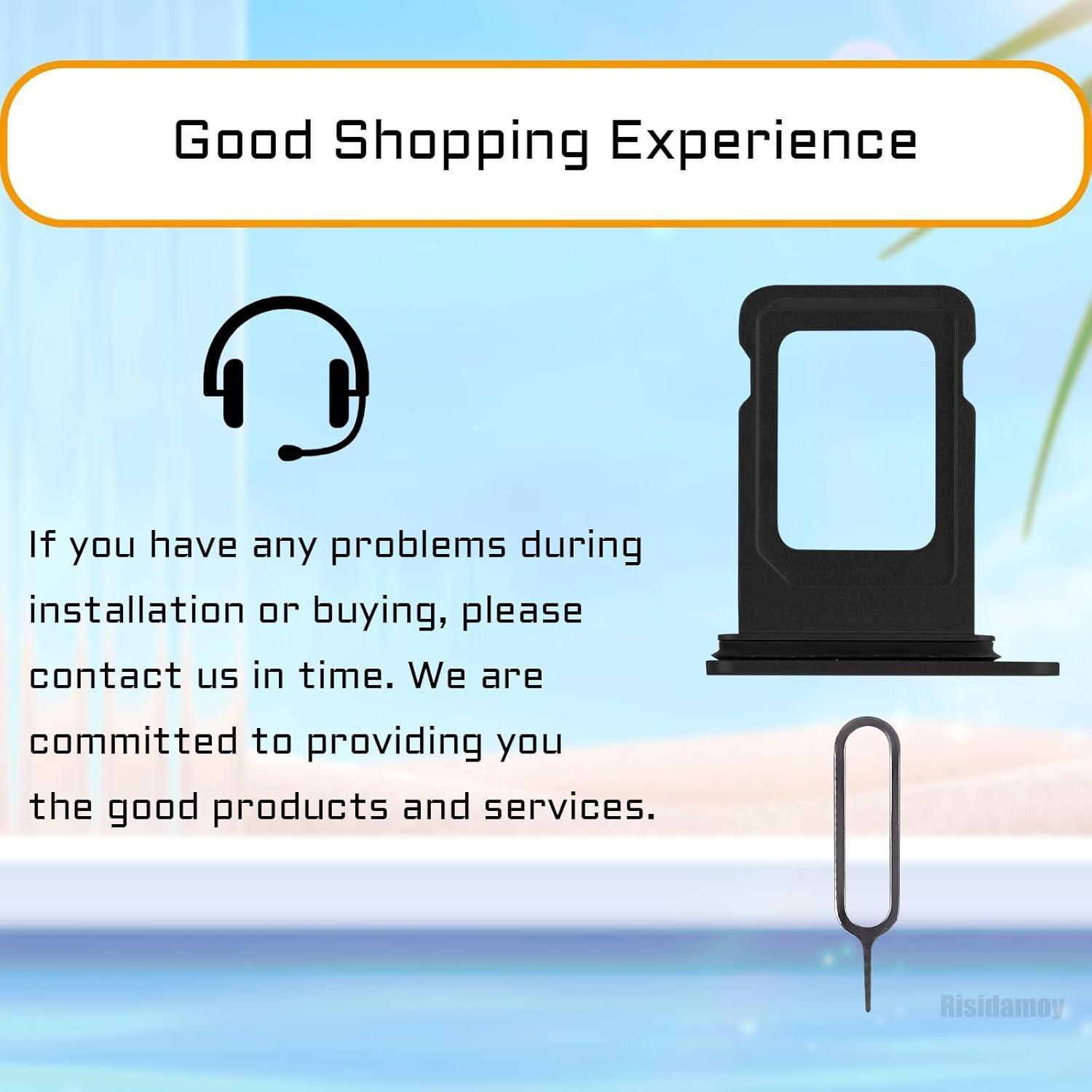 Bandeja de Tarjeta SIM Negra para iPhone 12 - Reemplazo A2172 A2402 A2403 A2404