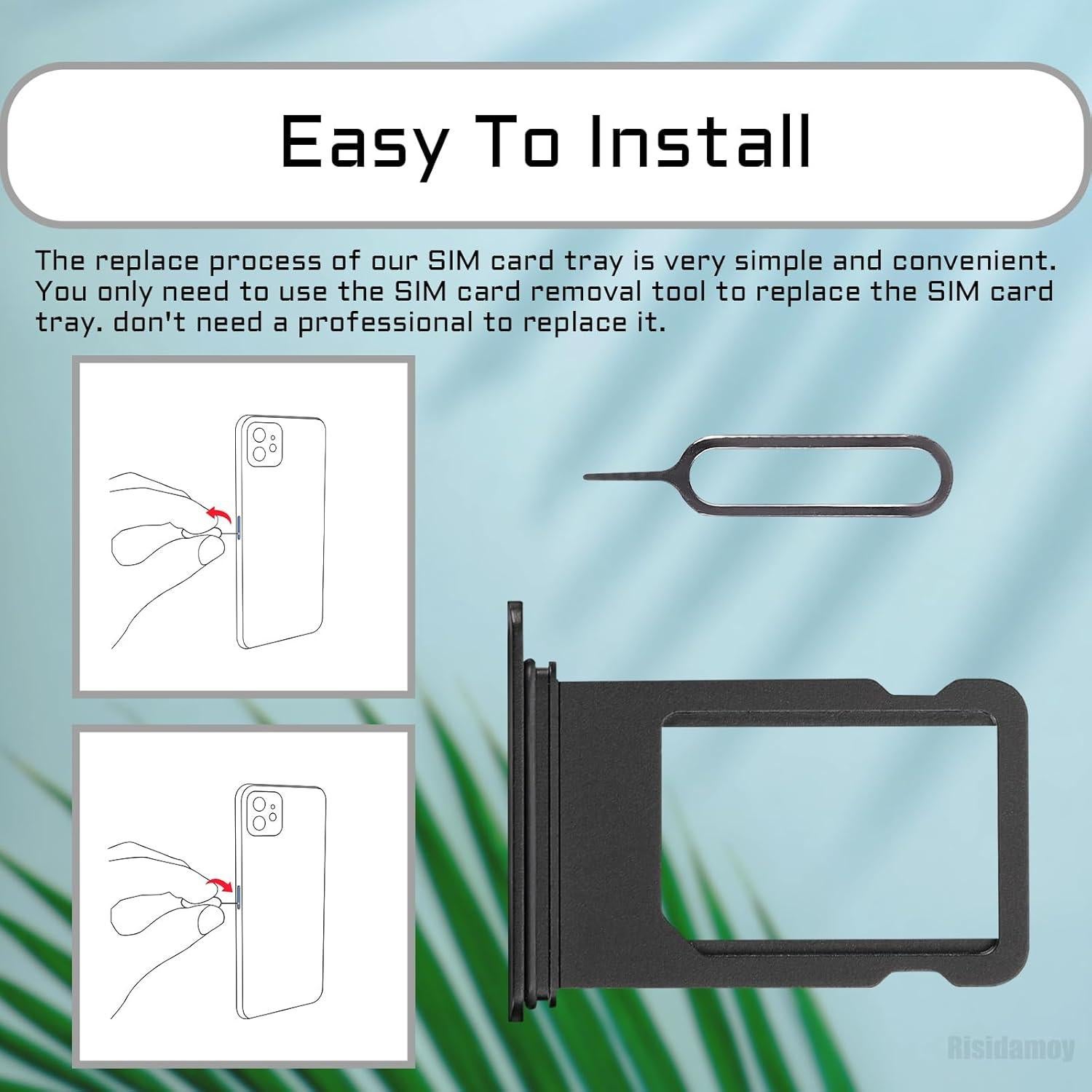 Bandeja para tarjeta SIM negra iPhone SE 2da gen 2020