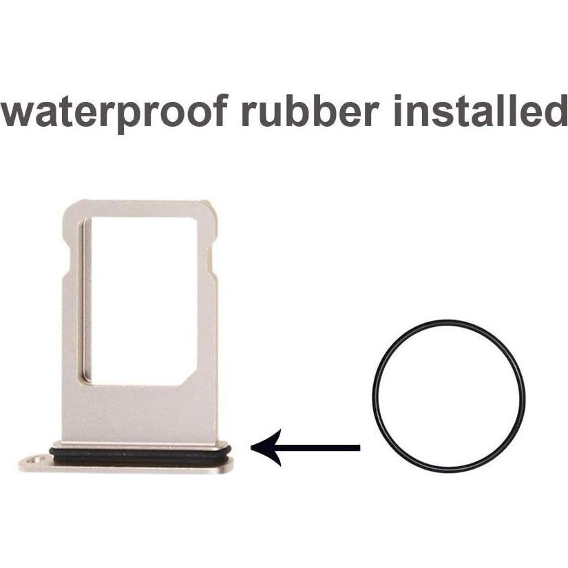 Ewparts Sim Card Tray Slot Holder Compatible with iPhone 8 Sim Tray Holder Replacement Sim Card Tray Gold with Waterproof Rubber Ring and Eject Pin