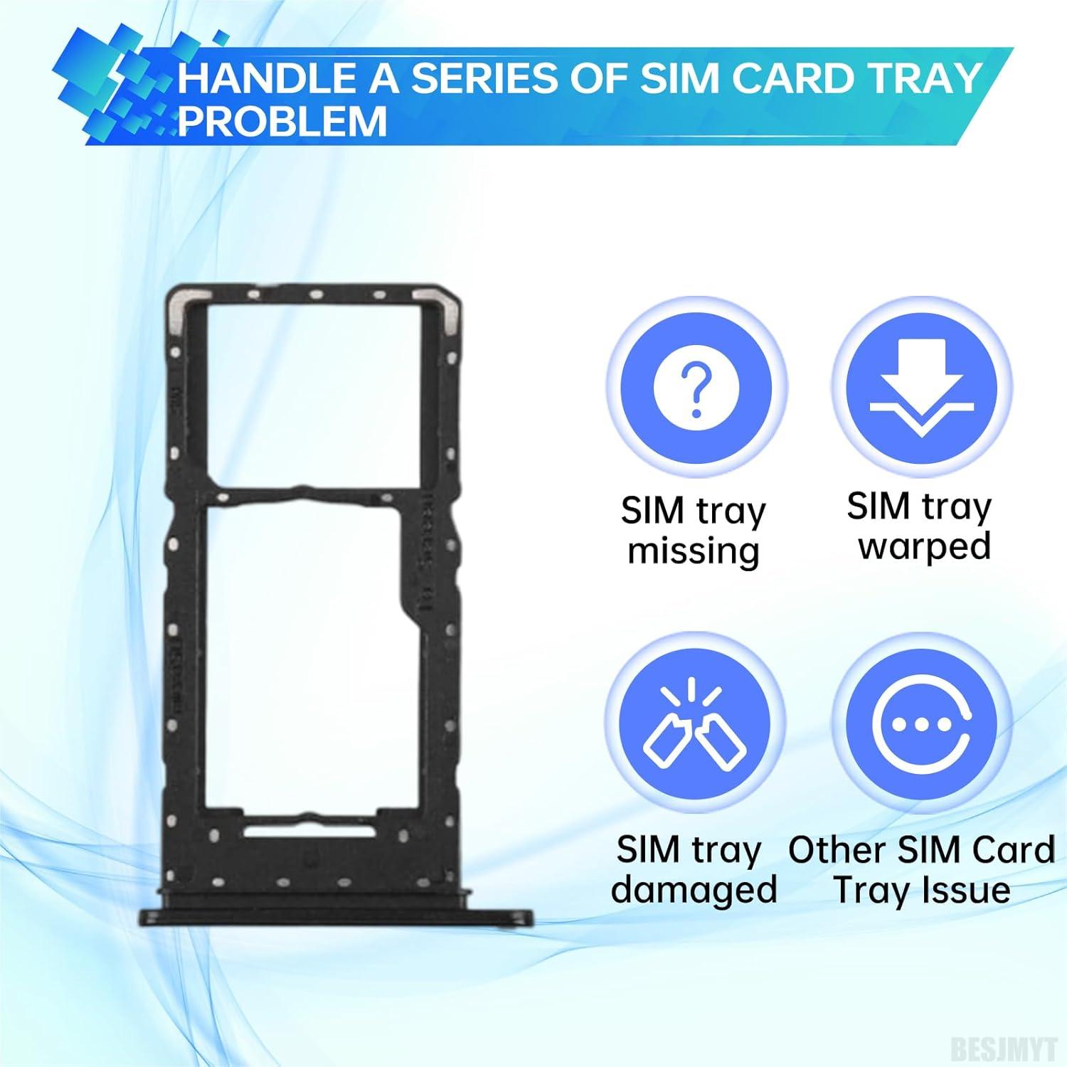 Bandeja de tarjeta SIM negra para Samsung Galaxy A14 5G