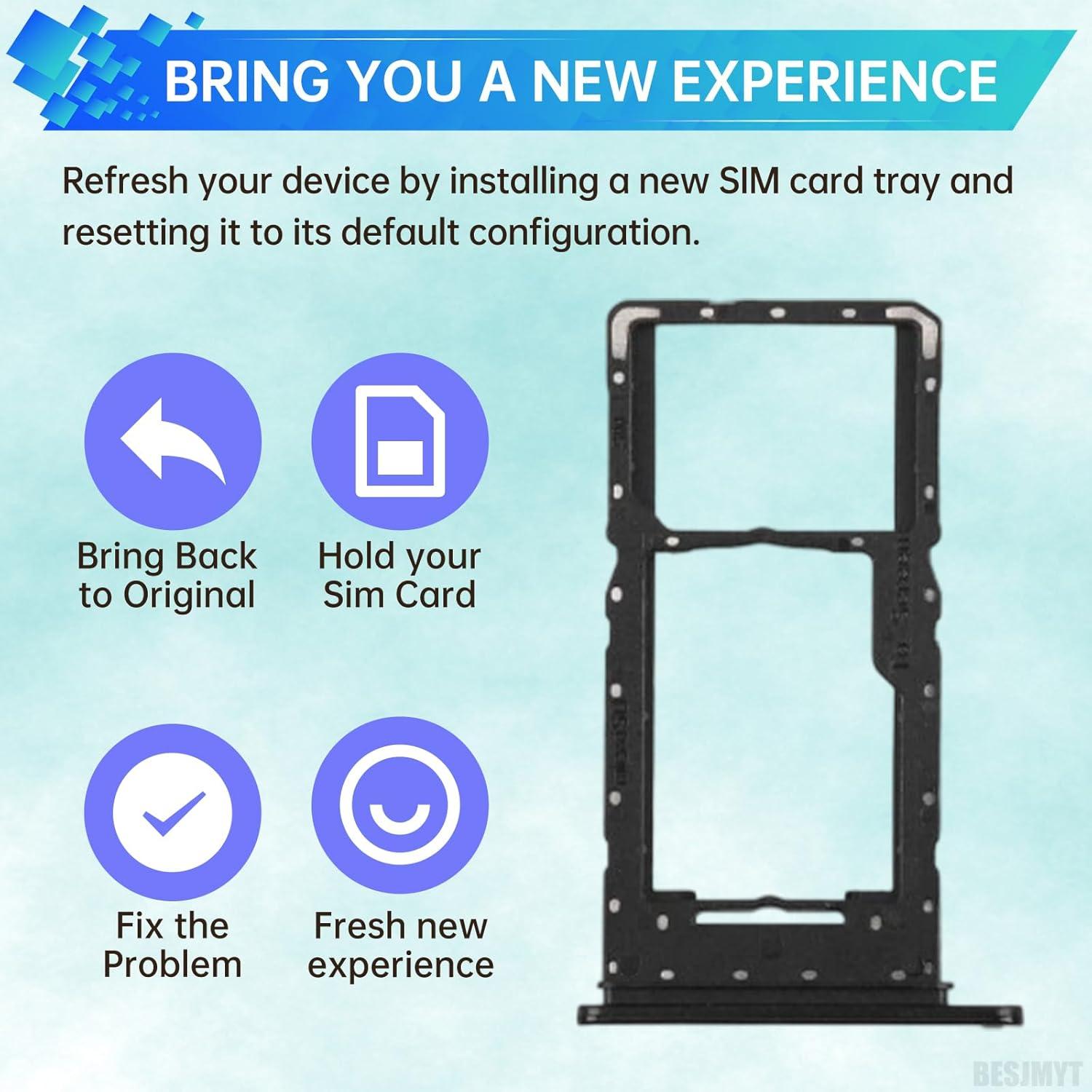 Bandeja de tarjeta SIM negra para Samsung Galaxy A14 5G