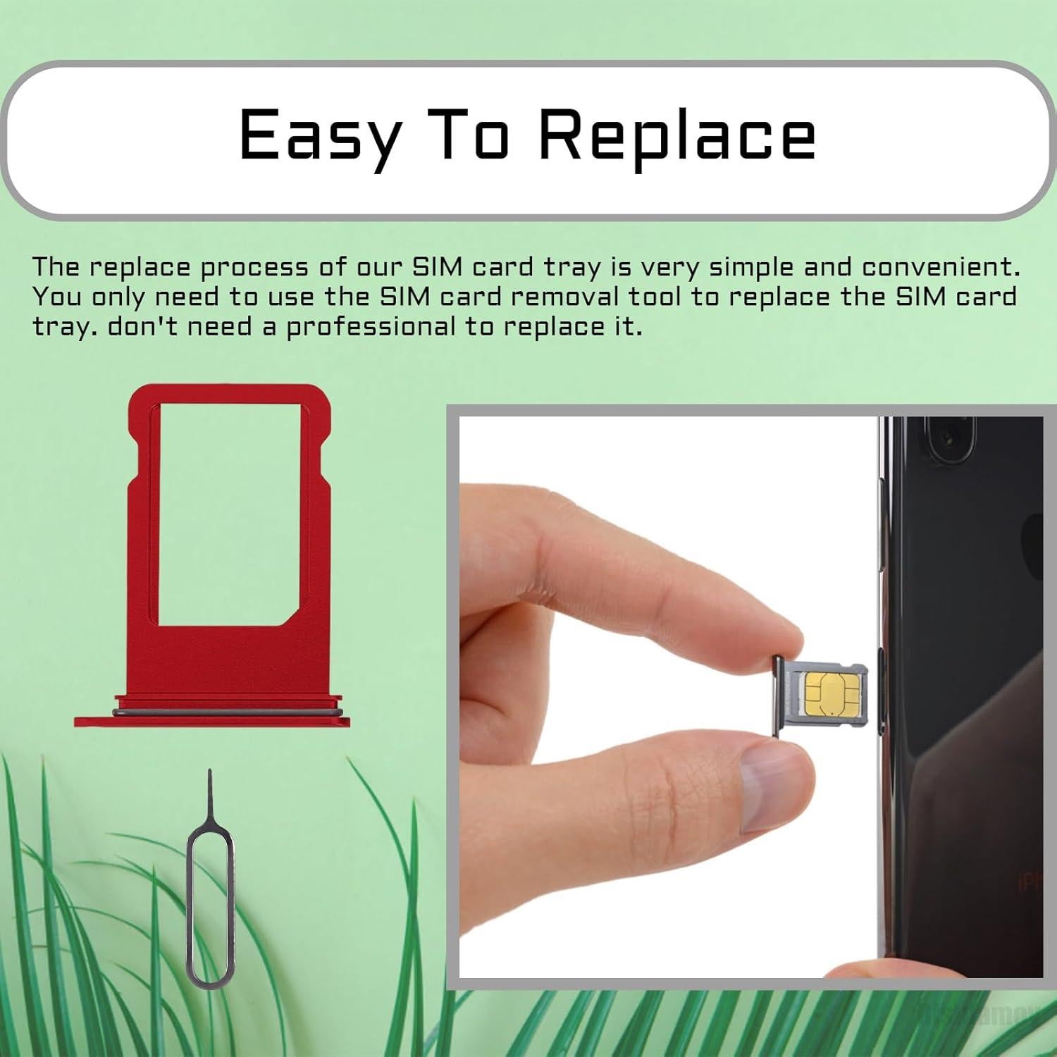 Bandeja SIM Rojo para iPhone 8 Plus A1864 A1897 A1898