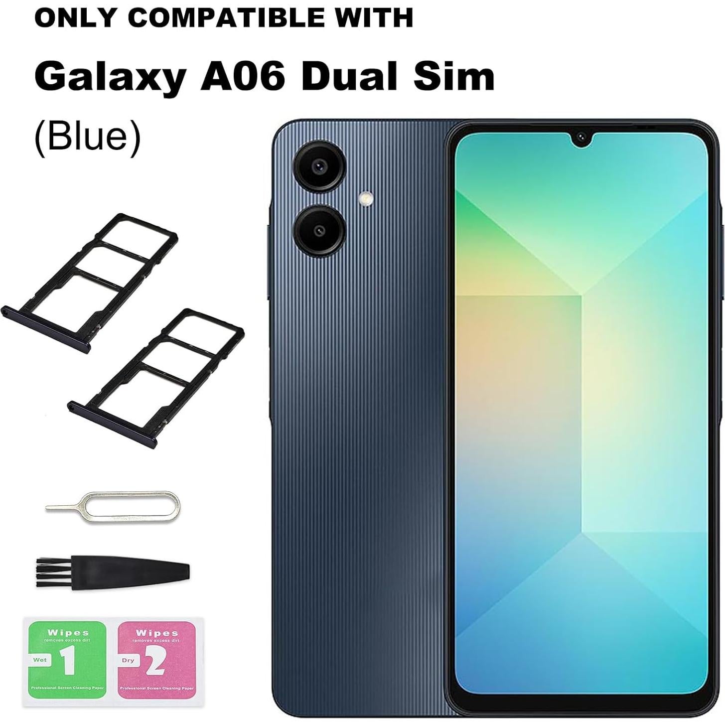 Bandeja Doble SIM para Galaxy A06 BATLABB Azul - 2 Pcs