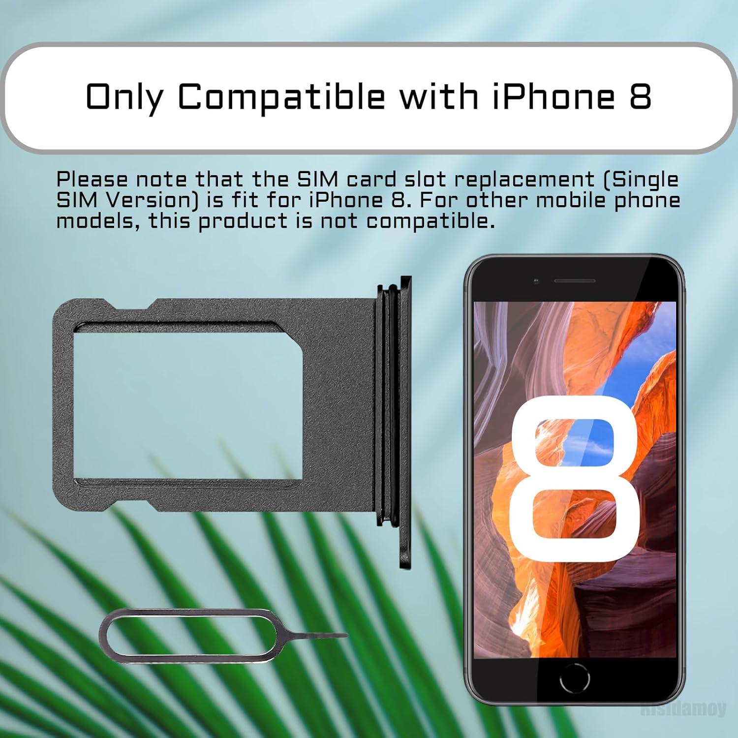 Bandeja de Tarjeta SIM para iPhone 8 Risidamoy - Gris Espacial