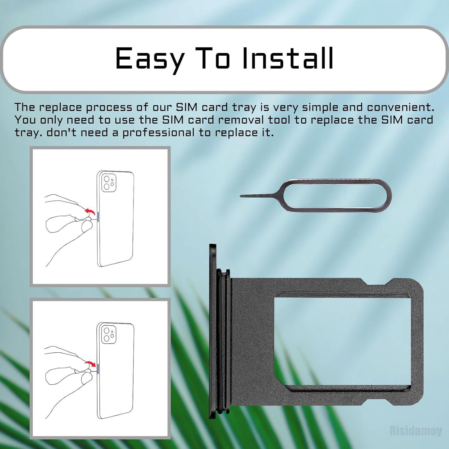 Bandeja de Tarjeta SIM para iPhone 8 Risidamoy - Gris Espacial