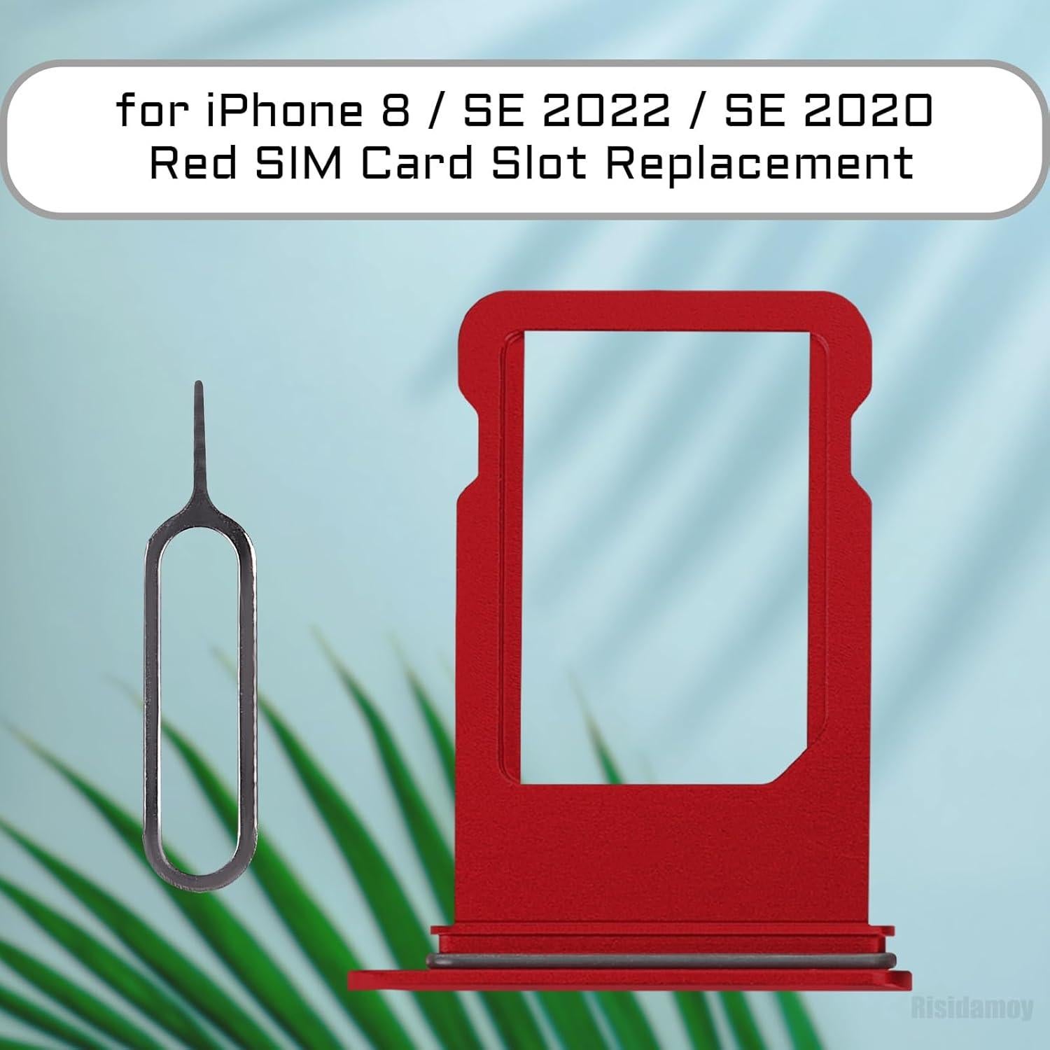 Bandeja de Tarjeta SIM Rojo para iPhone 8/SE 2020/2022