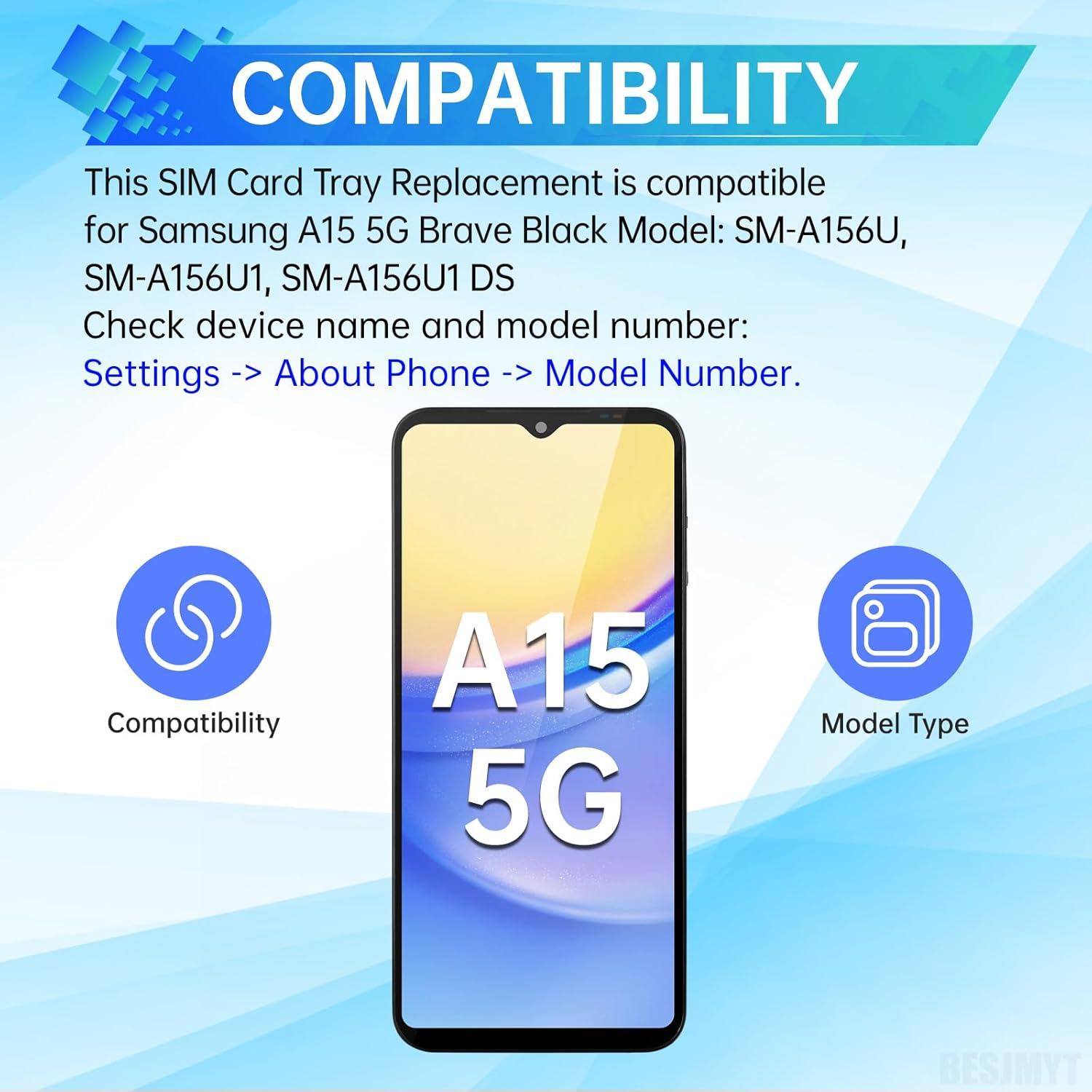 Bandeja de tarjeta SIM para Samsung Galaxy A15 5G - BESJMYT