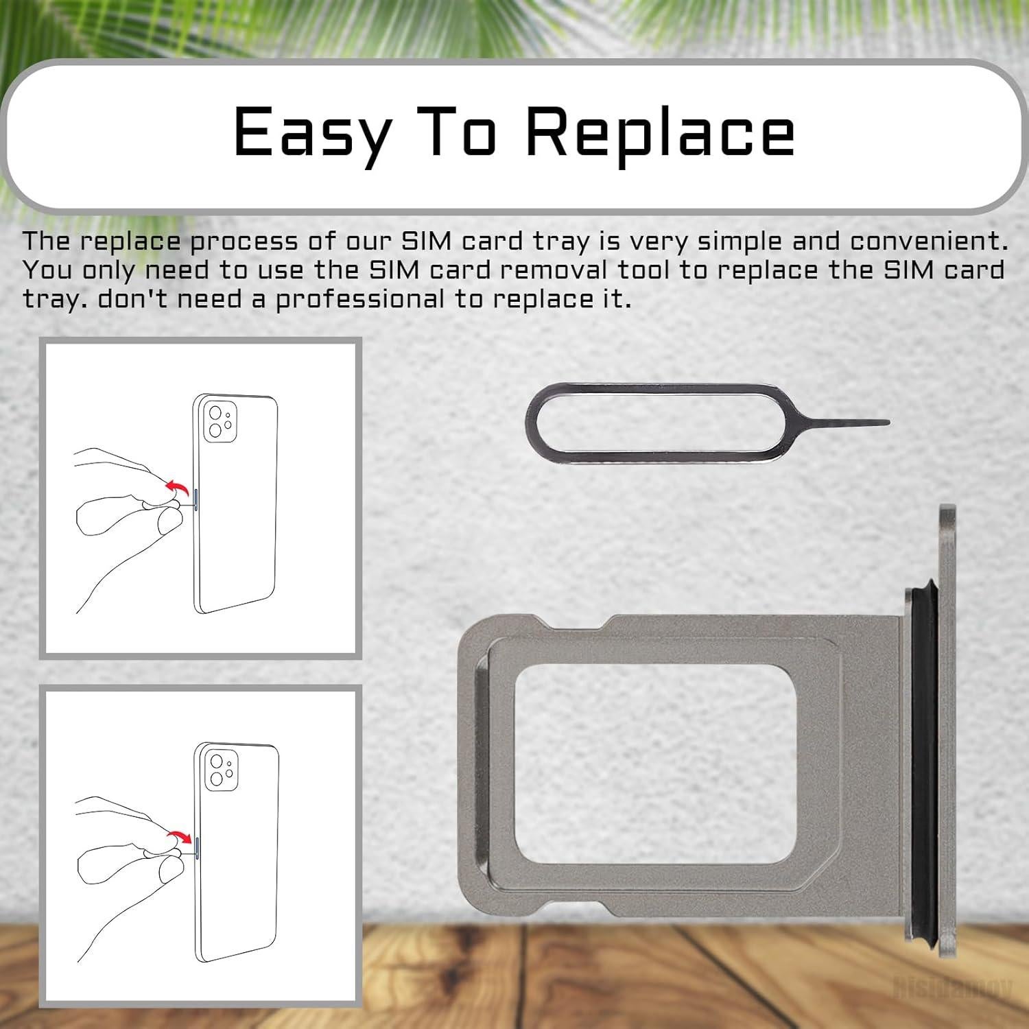 Bandeja de Tarjeta SIM para iPhone 13 Pro Max Risidamoy