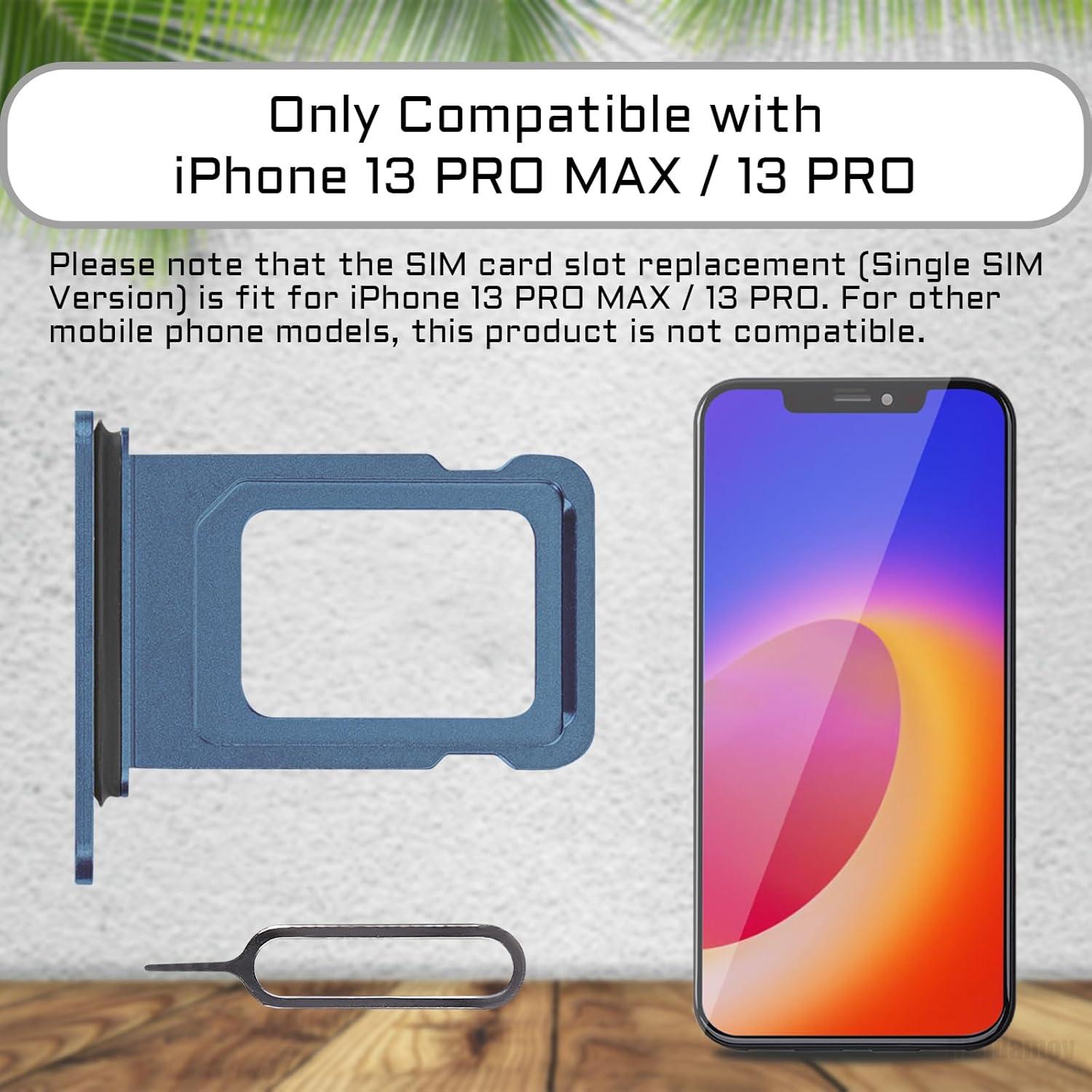 Soporte Bandeja SIM Azul para iPhone 13 Pro Max - Risidamoy