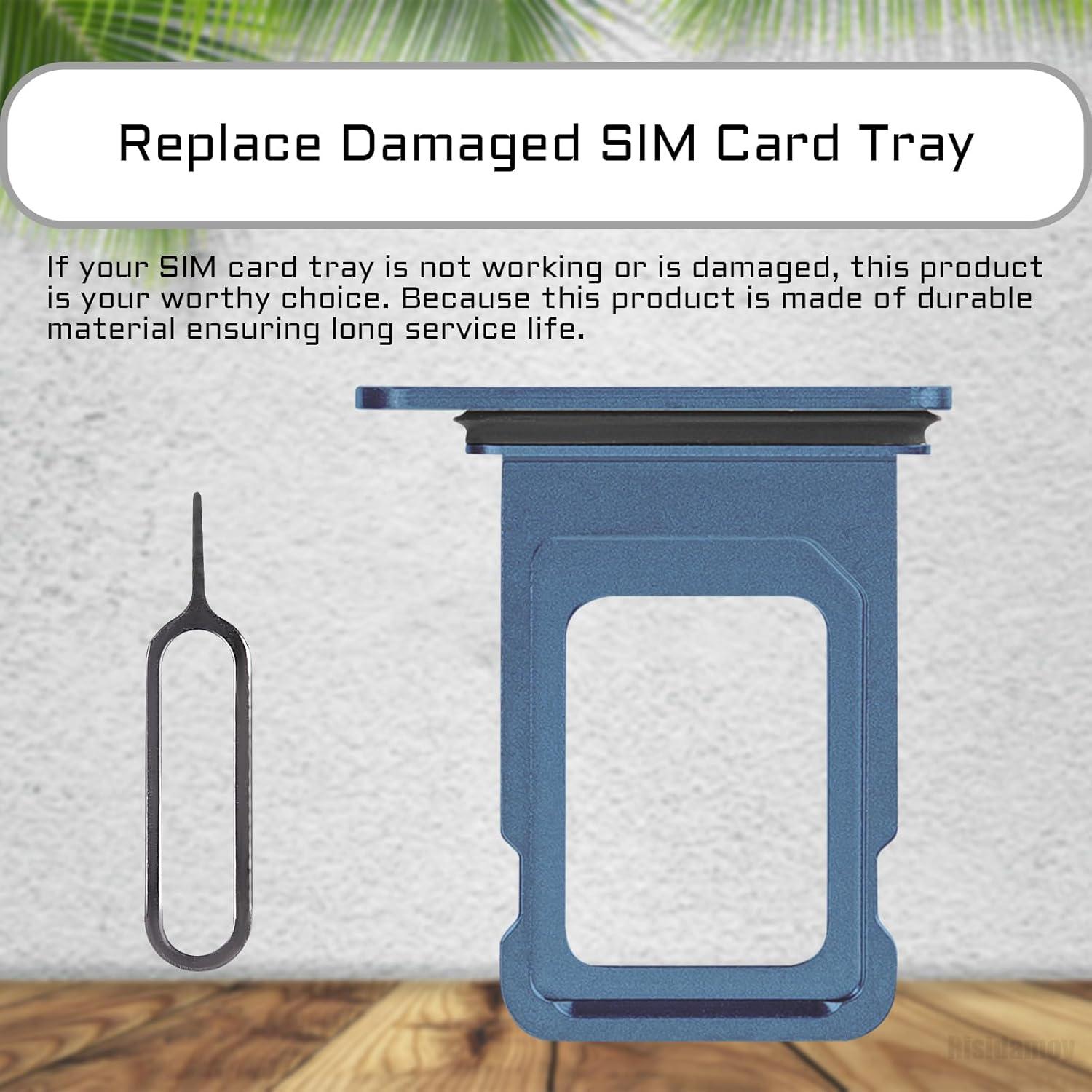 Soporte Bandeja SIM Azul para iPhone 13 Pro Max - Risidamoy