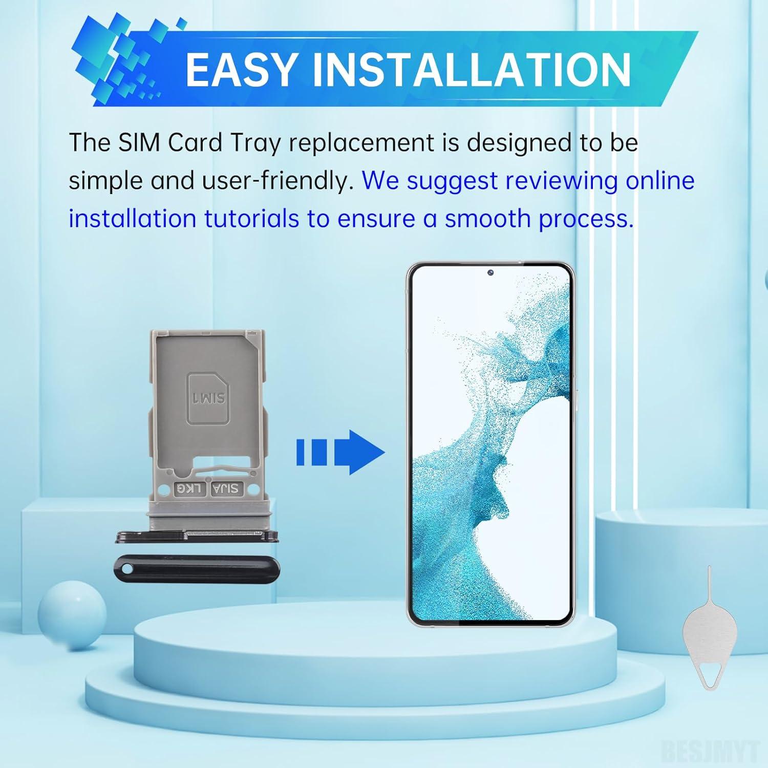 Bandeja de tarjeta SIM para Samsung Galaxy S22 5G - Negro