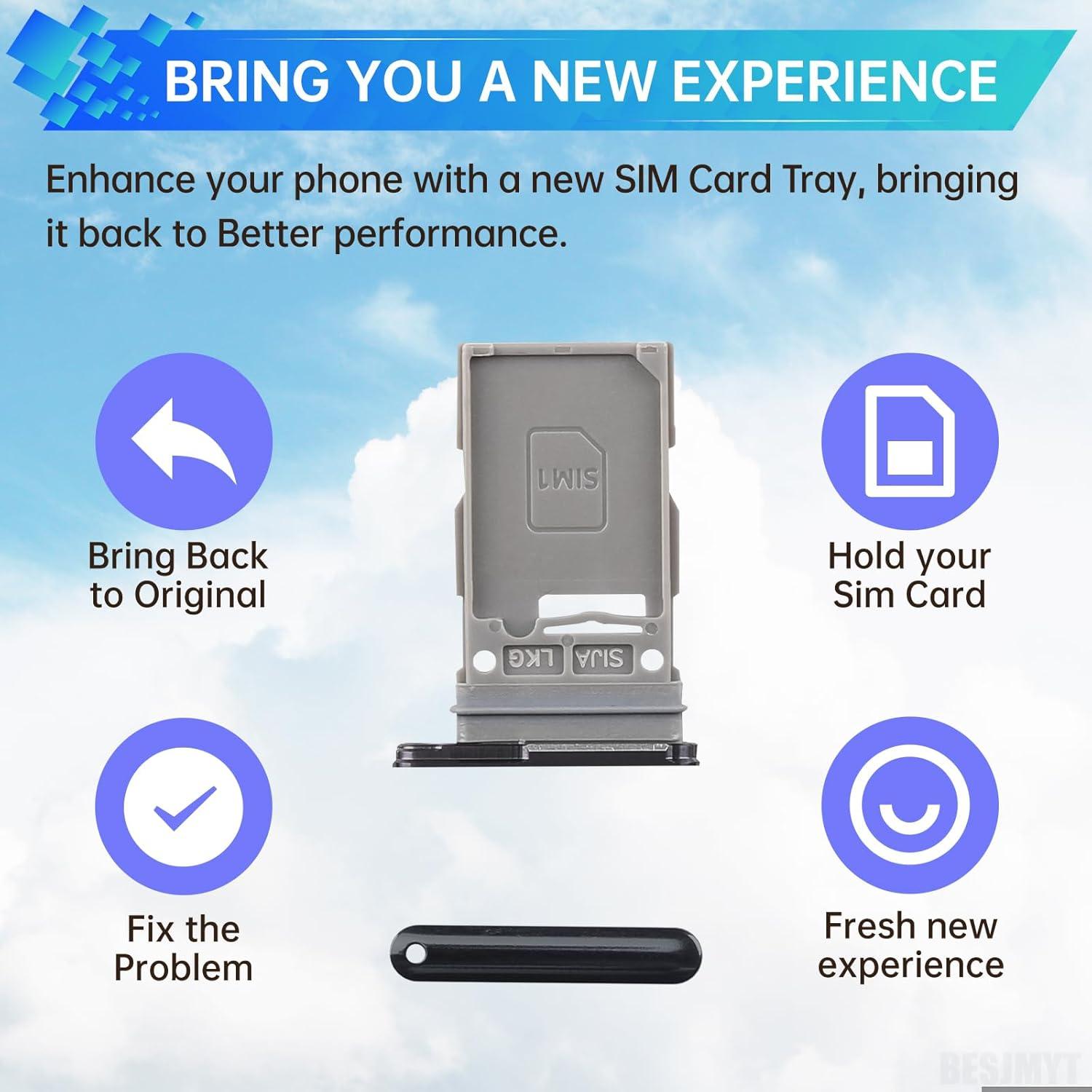 Bandeja de tarjeta SIM para Samsung Galaxy S22 5G - Negro