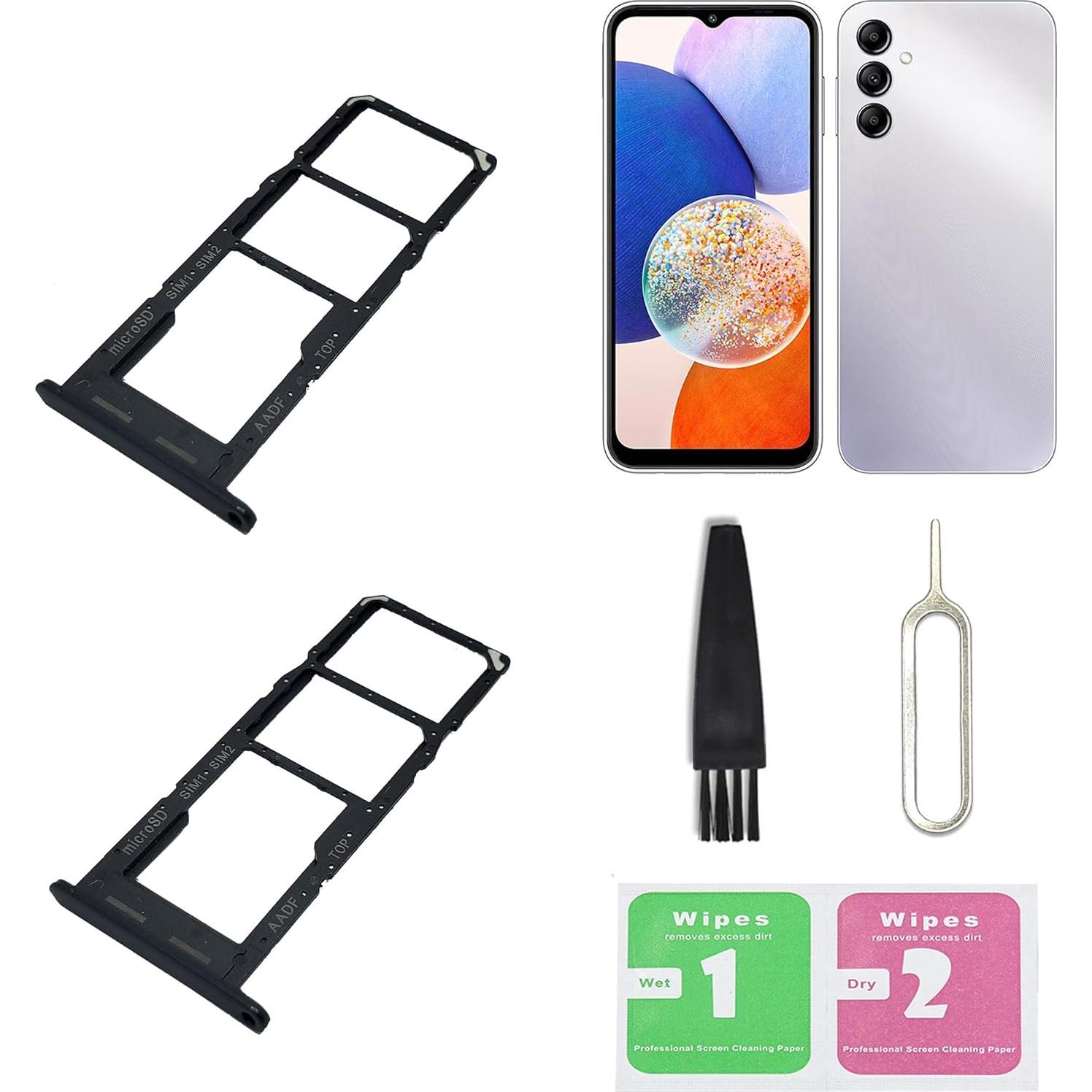 Bandeja SIM Doble para Galaxy A14 5G - 2 Piezas - Negro