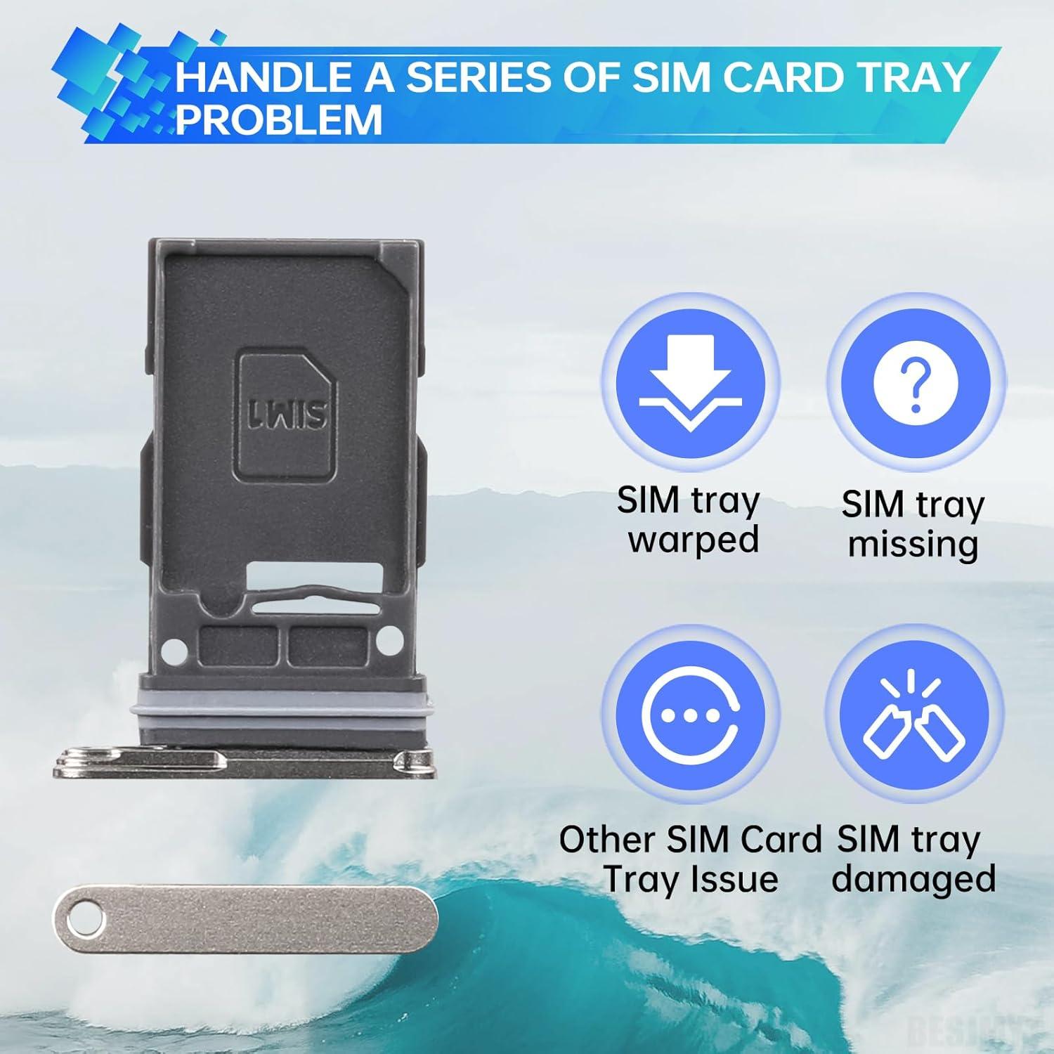 Bandeja de Tarjeta SIM para Samsung Galaxy S24 Ultra - Gris