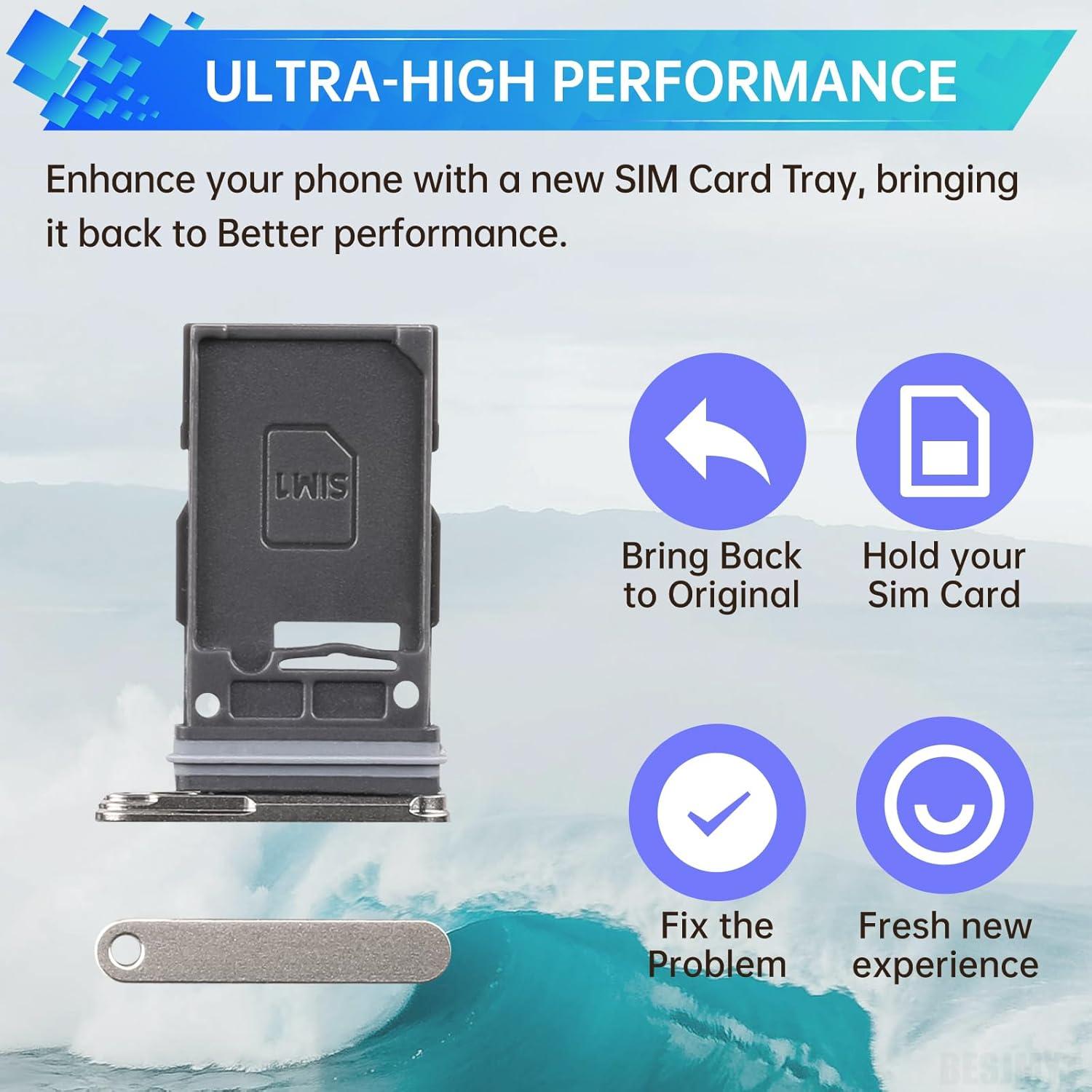 Bandeja de Tarjeta SIM para Samsung Galaxy S24 Ultra - Gris