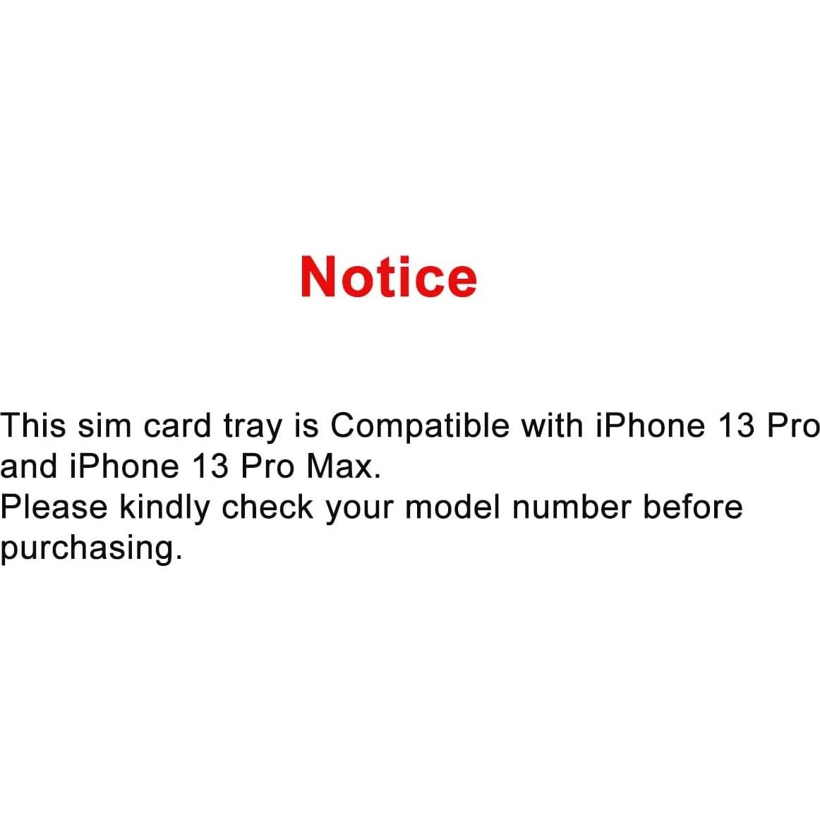 Bandeja de SIM de Reemplazo Perzework para iPhone 13 Pro/Max