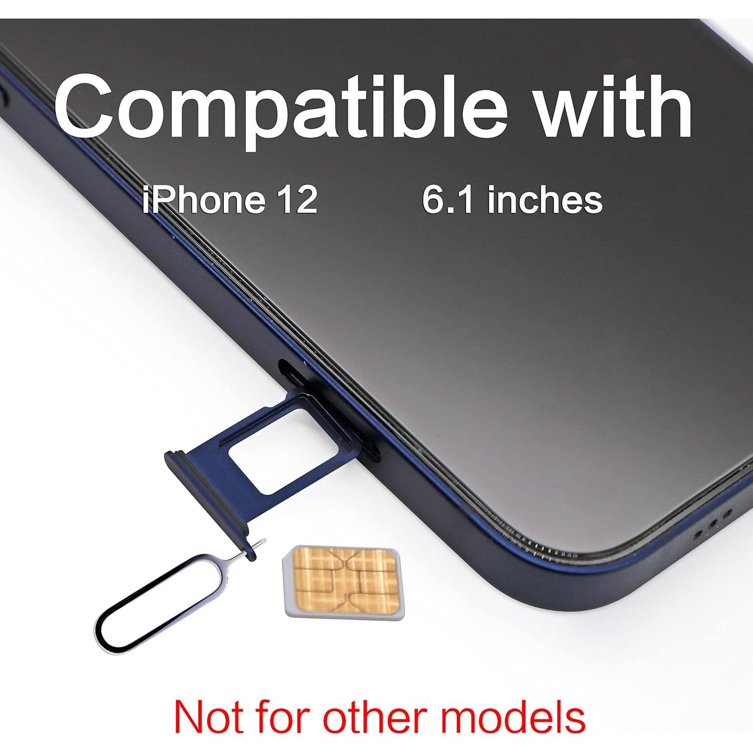 ASDAWN for iPhone 12 SIM Card Slot Replacement for iPhone 12 SIM Card Tray Holder Waterproof Rubber Ring and SIM pin(Single Sim Version 6.1 inches)(Green)