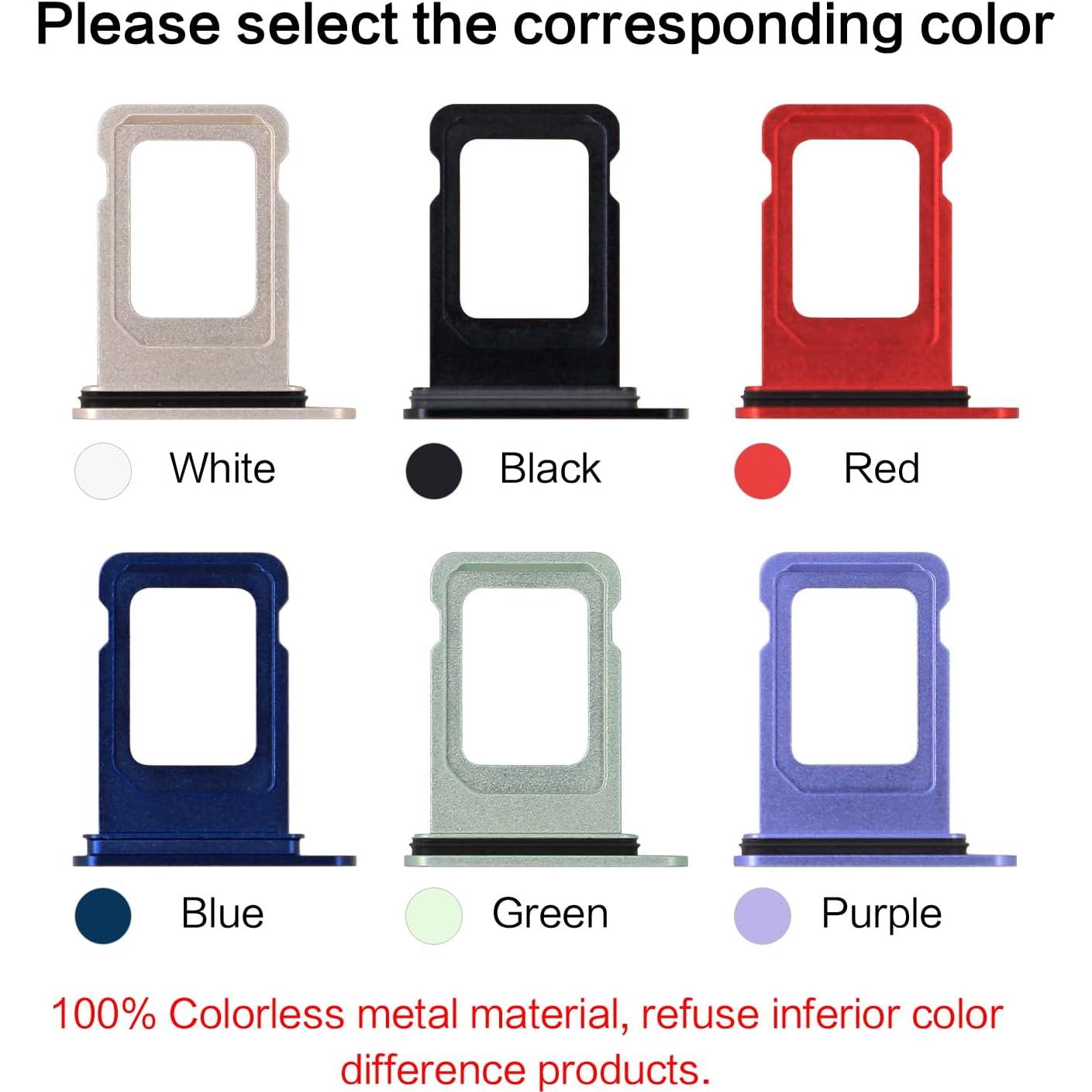 ASDAWN for iPhone 12 SIM Card Slot Replacement for iPhone 12 SIM Card Tray Holder Waterproof Rubber Ring and SIM pin(Single Sim Version 6.1 inches)(Green)