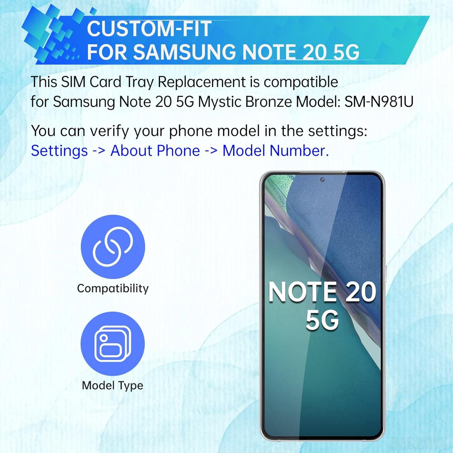 Bandeja de Tarjeta SIM Reemplazo Samsung Galaxy Note 20 5G