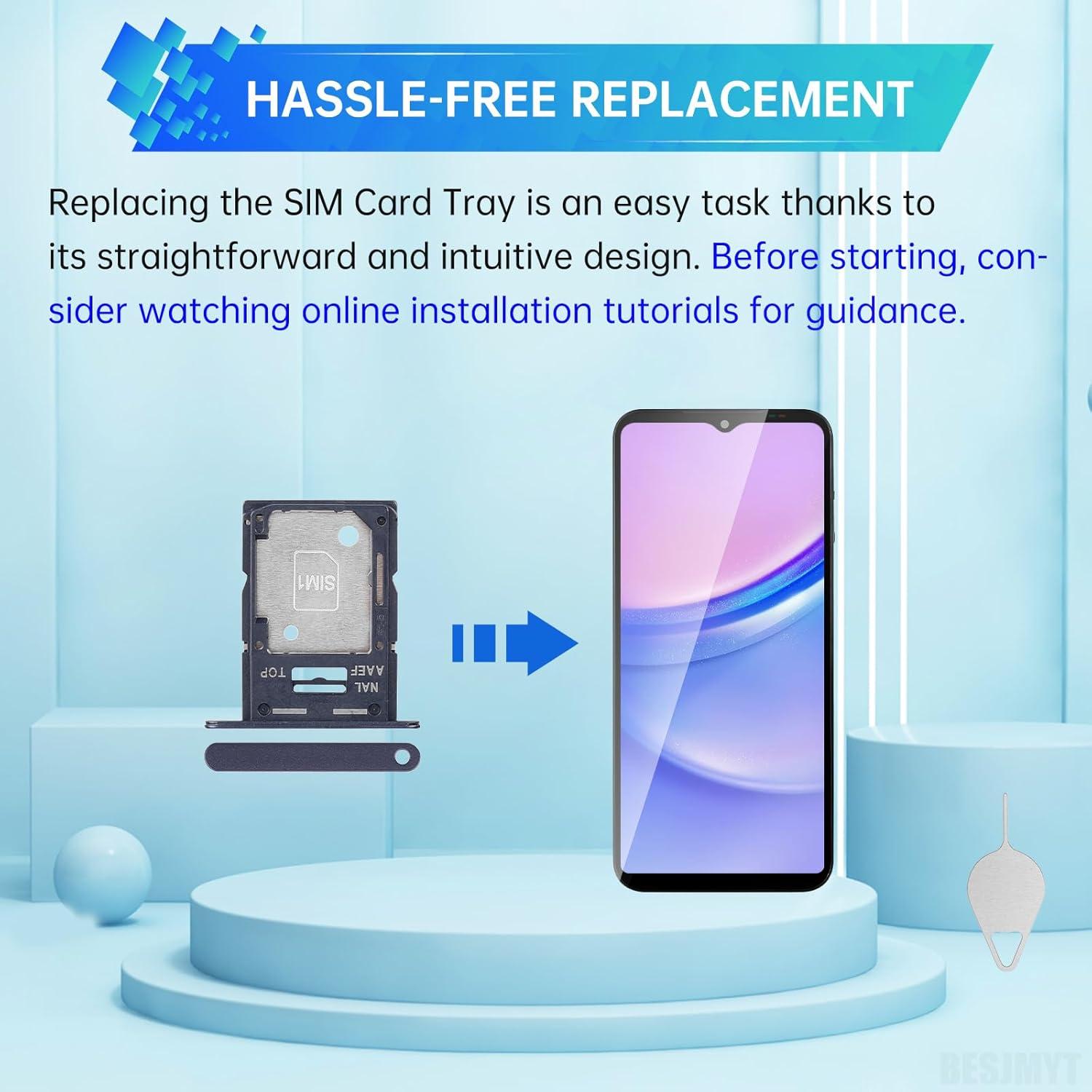 Bandeja de tarjeta SIM Samsung Galaxy A15 SM-A155F Negra