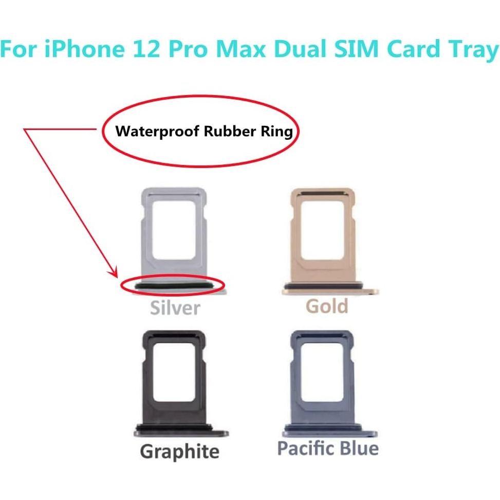 Bandeja de Tarjeta SIM Doble LNONLS para iPhone 12 Pro Max Azul