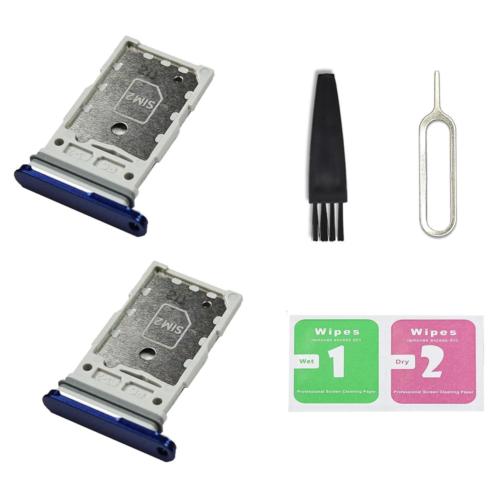 Bandeja Doble SIM para Galaxy S25/S25 Plus - 2 Pcs Azul Marino
