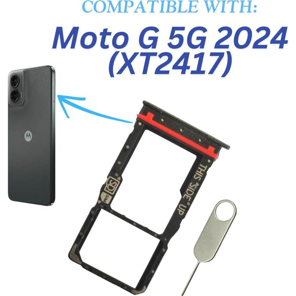 Bandeja SIM Reemplazo Motorola Moto G 5G 2024 Verde Salvia