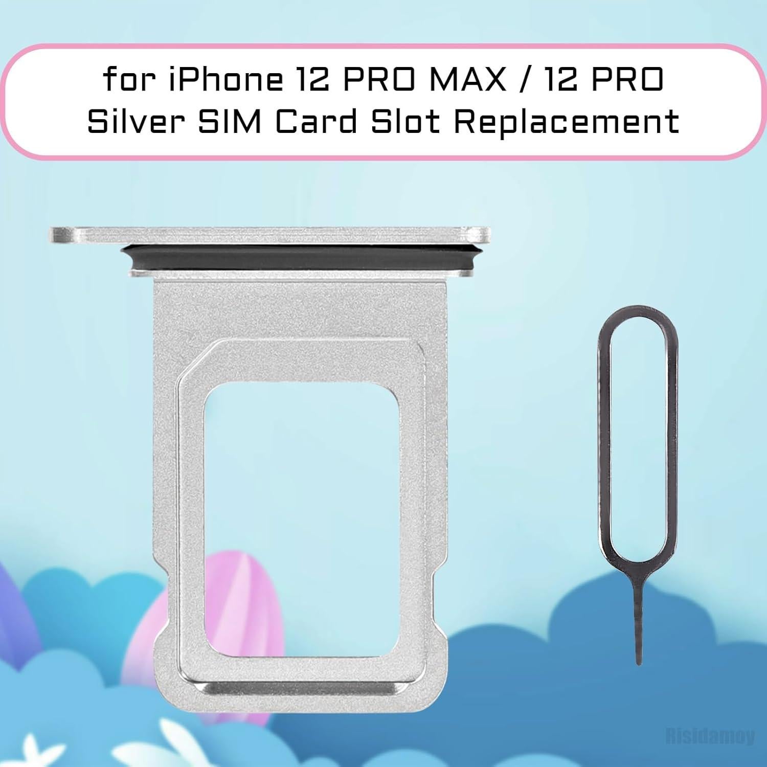 Bandeja para Tarjeta SIM Individual Plata iPhone 12 Pro Max