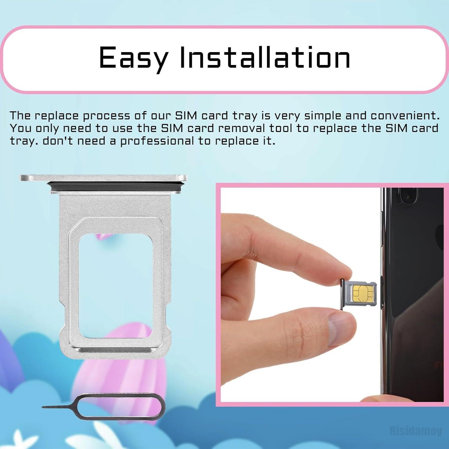 Bandeja para Tarjeta SIM Individual Plata iPhone 12 Pro Max