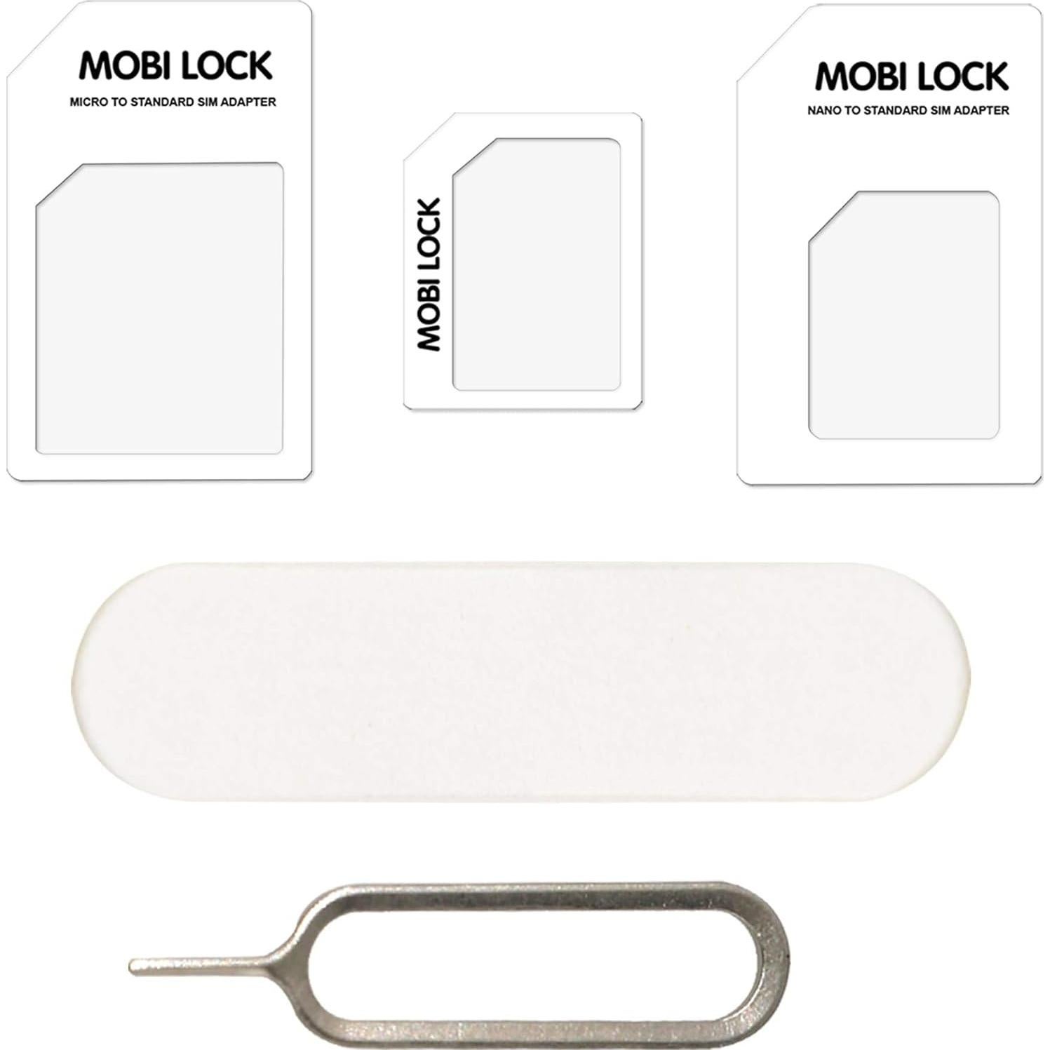 Kit Adaptador Tarjeta SIM 6 en 1 Mobi Lock - Micro, Nano, Estándar