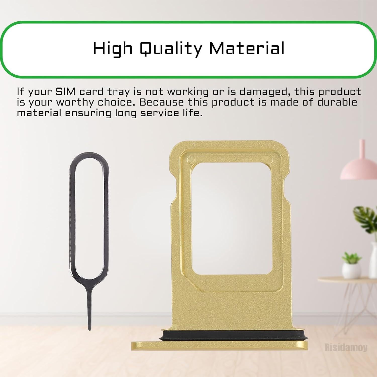 Bandeja de Tarjeta SIM Dorada para iPhone 11 - Risidamoy