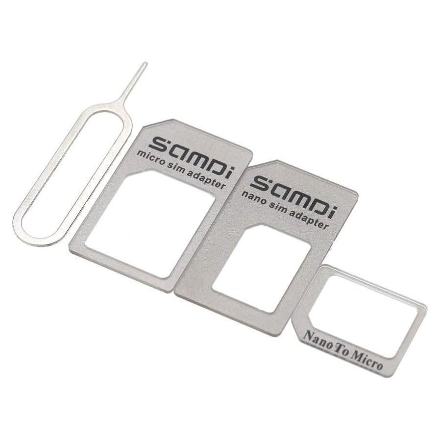 Kit Adaptador Tarjeta SIM Samdi Oro - Nano, Micro y Estándar