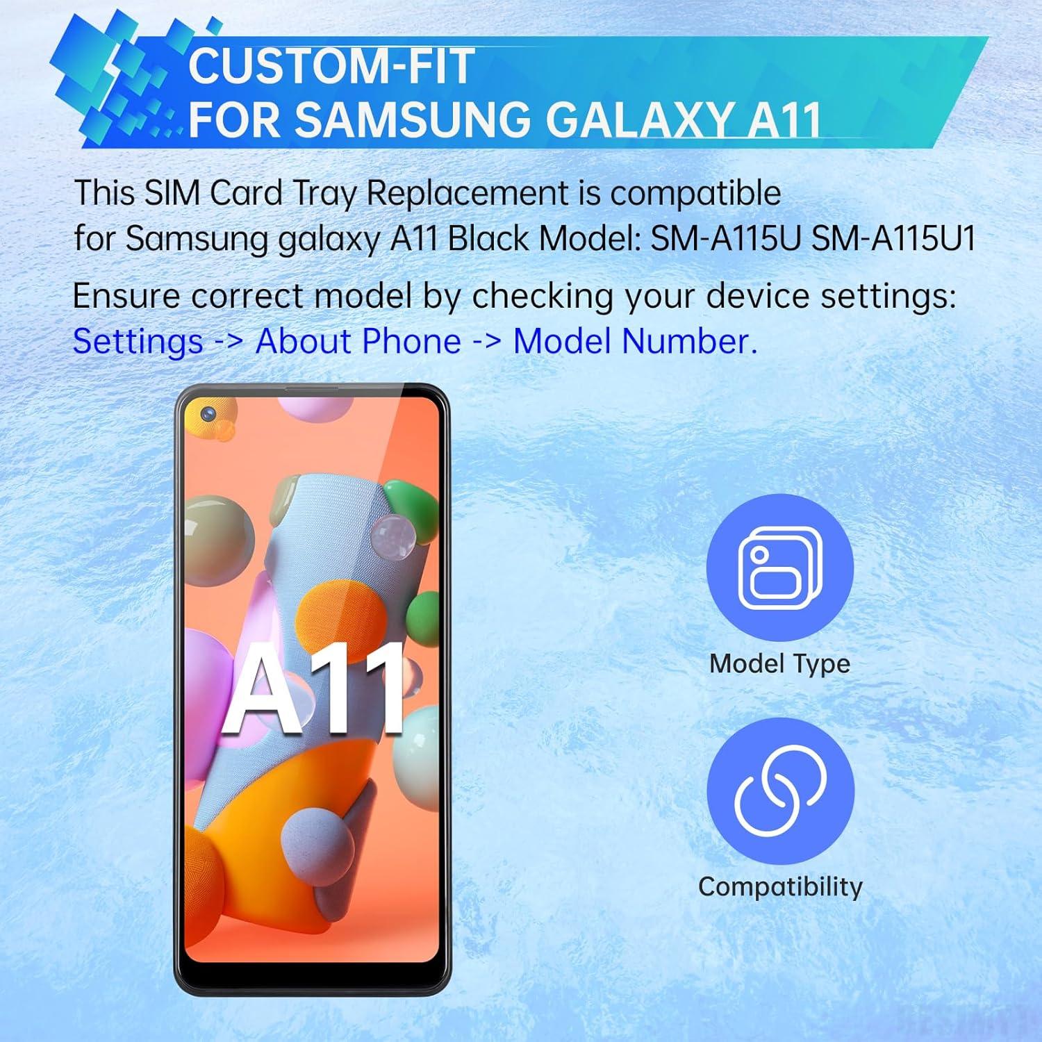 Bandeja para tarjeta SIM Samsung Galaxy A11 + herramienta