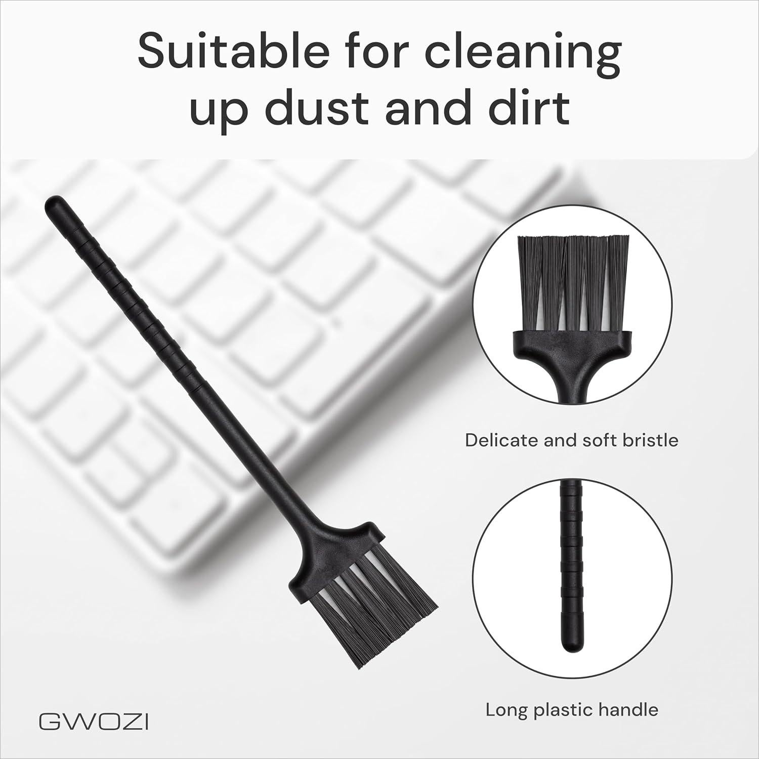 Cepillo de Teclado Antiestático GWOZI - 2 Pcs, Limpieza Multicolor