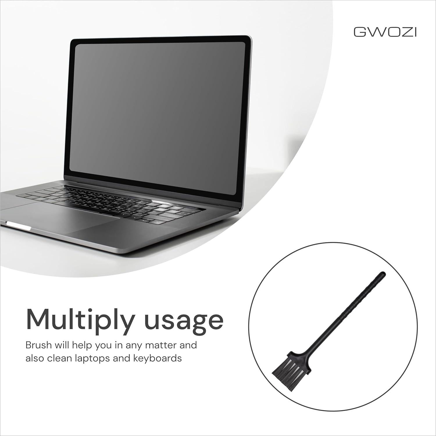 Cepillo de Teclado Antiestático GWOZI - 2 Pcs, Limpieza Multicolor