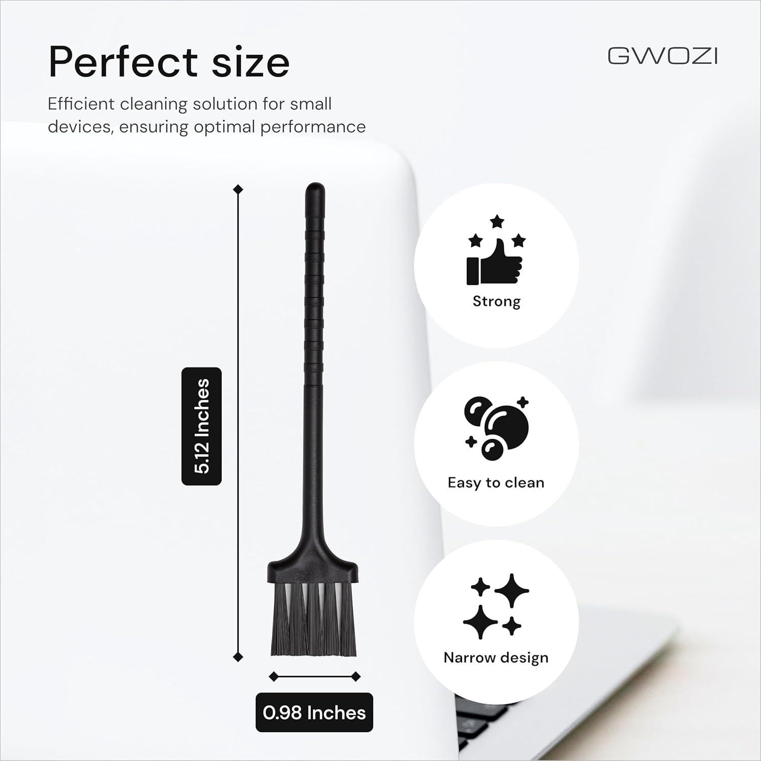 Cepillo de Teclado Antiestático GWOZI - 2 Pcs, Limpieza Multicolor