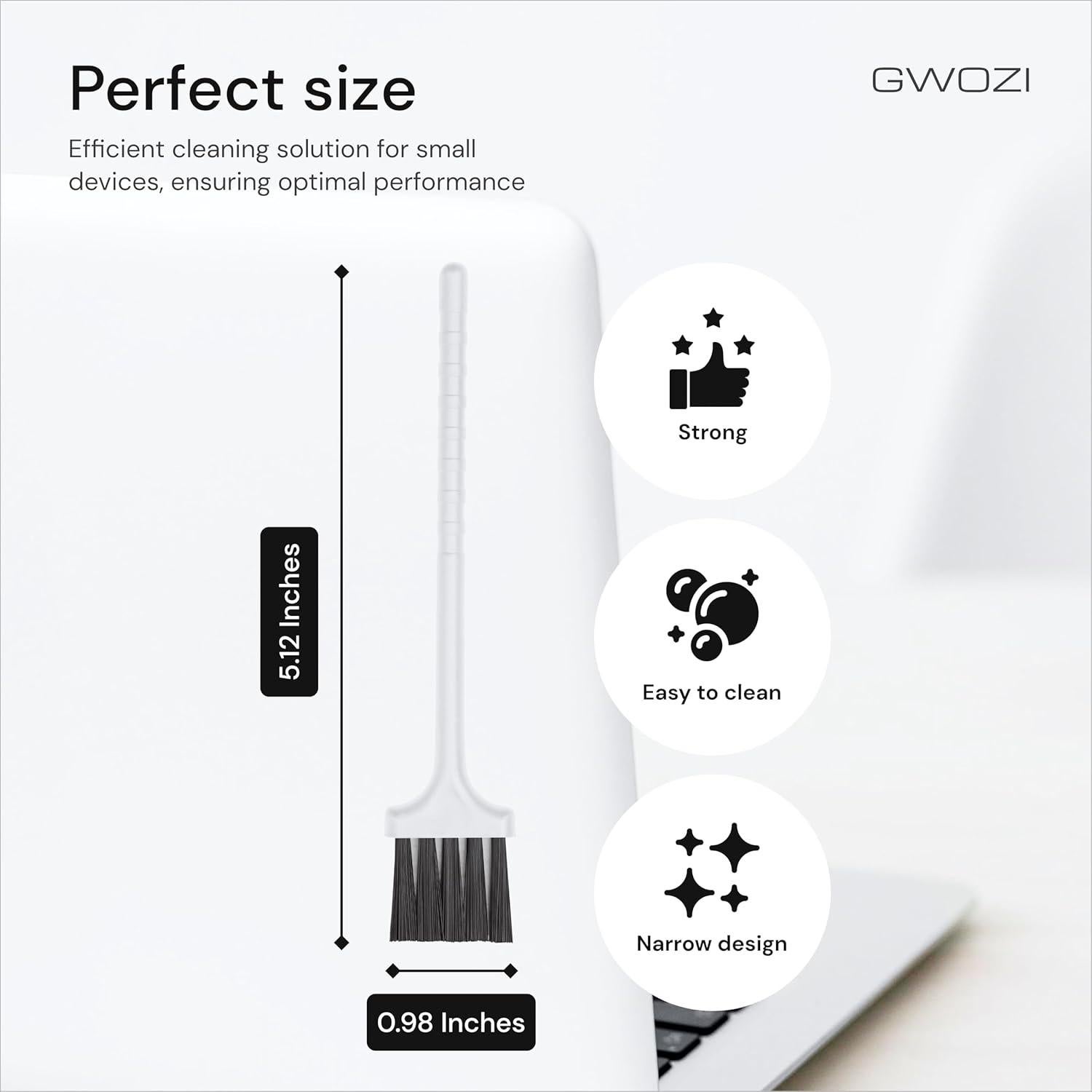 Cepillo de Teclado GWOZI Antiestático 4 Pcs - Limpieza Compacta