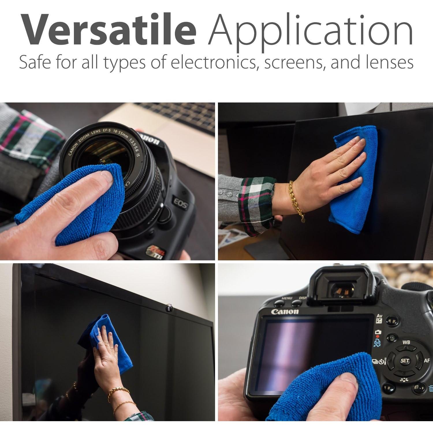 Kit de Limpieza de Pantallas GreatShield - Paño Microfibra + Spray