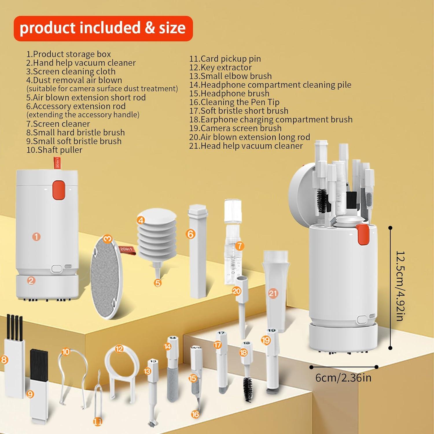 Kit de Limpieza 21 en 1 Critin para Electrónicos - Blanco