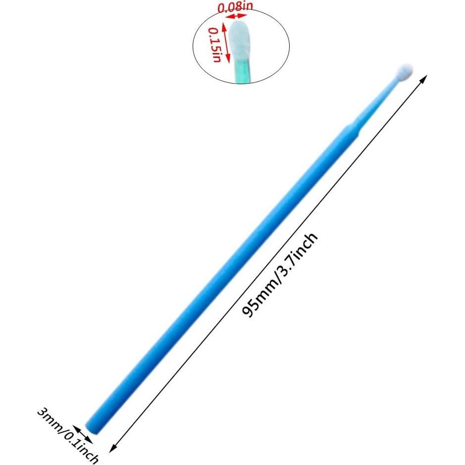 Paquete de 100 cepillos de limpieza para puertos de carga - Azul