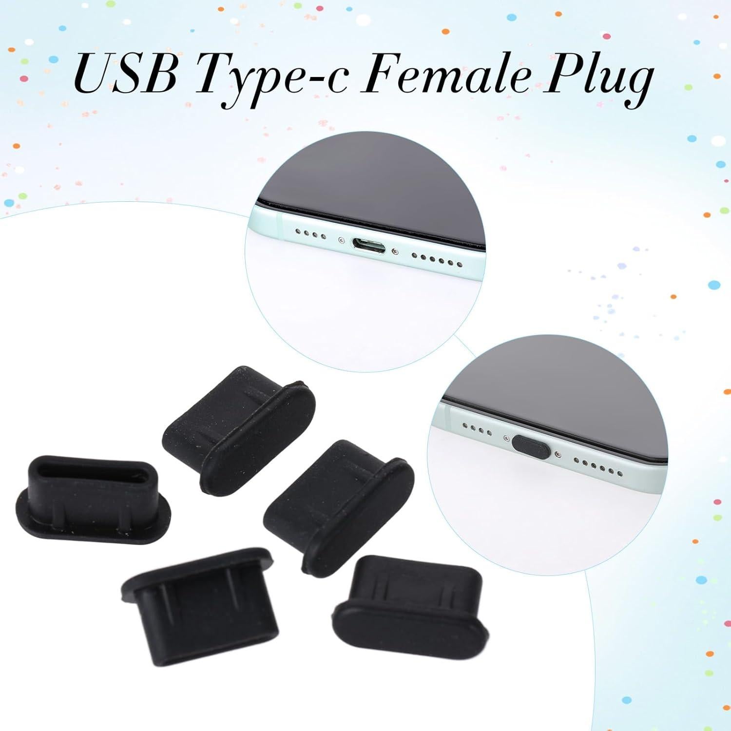 30 Tapones Antipolvo USB y HDMI InnoHHustle - Silicona Negra