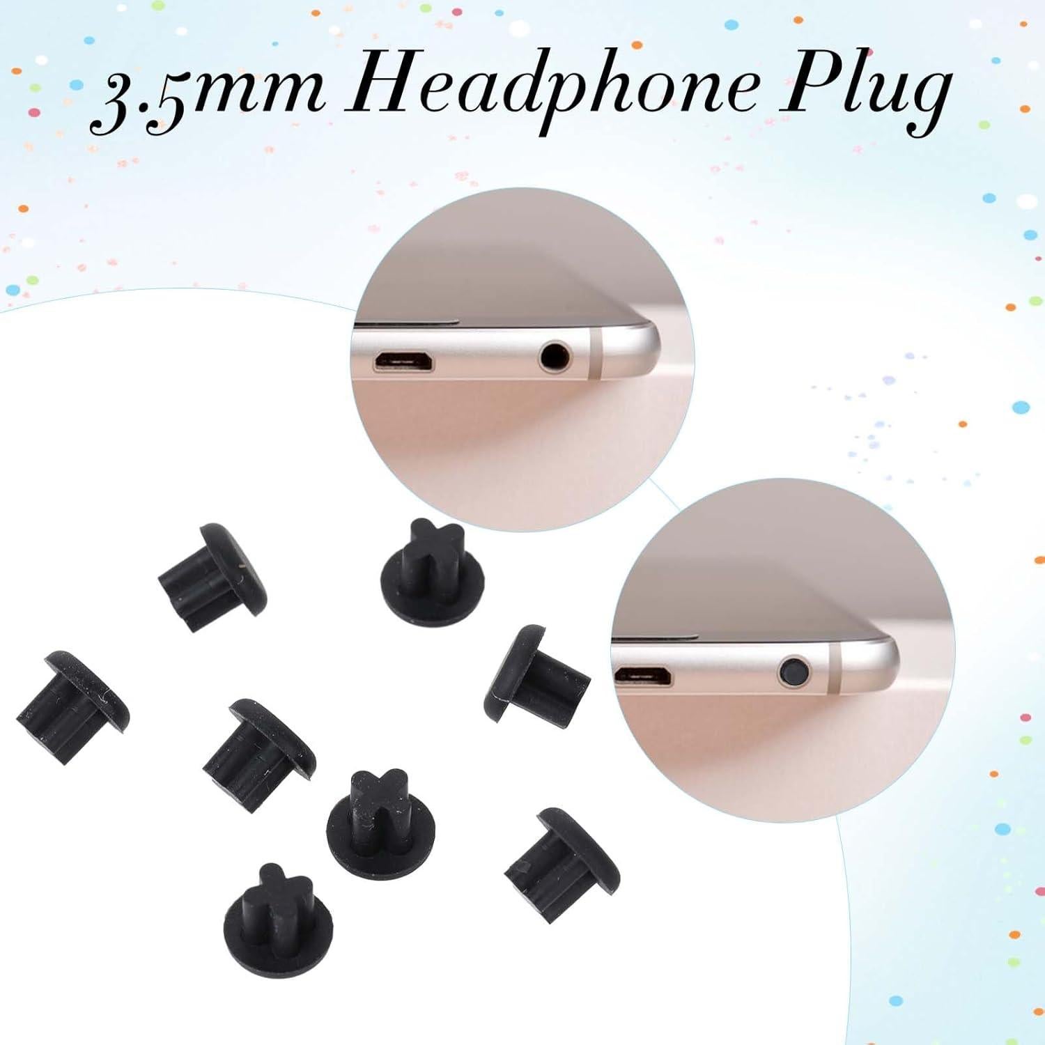 30 Tapones Antipolvo USB y HDMI InnoHHustle - Silicona Negra