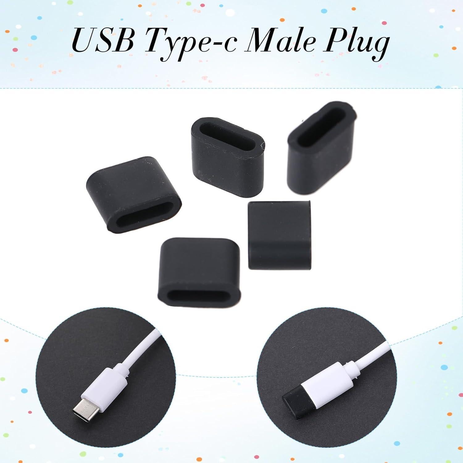 30 Tapones Antipolvo USB y HDMI InnoHHustle - Silicona Negra