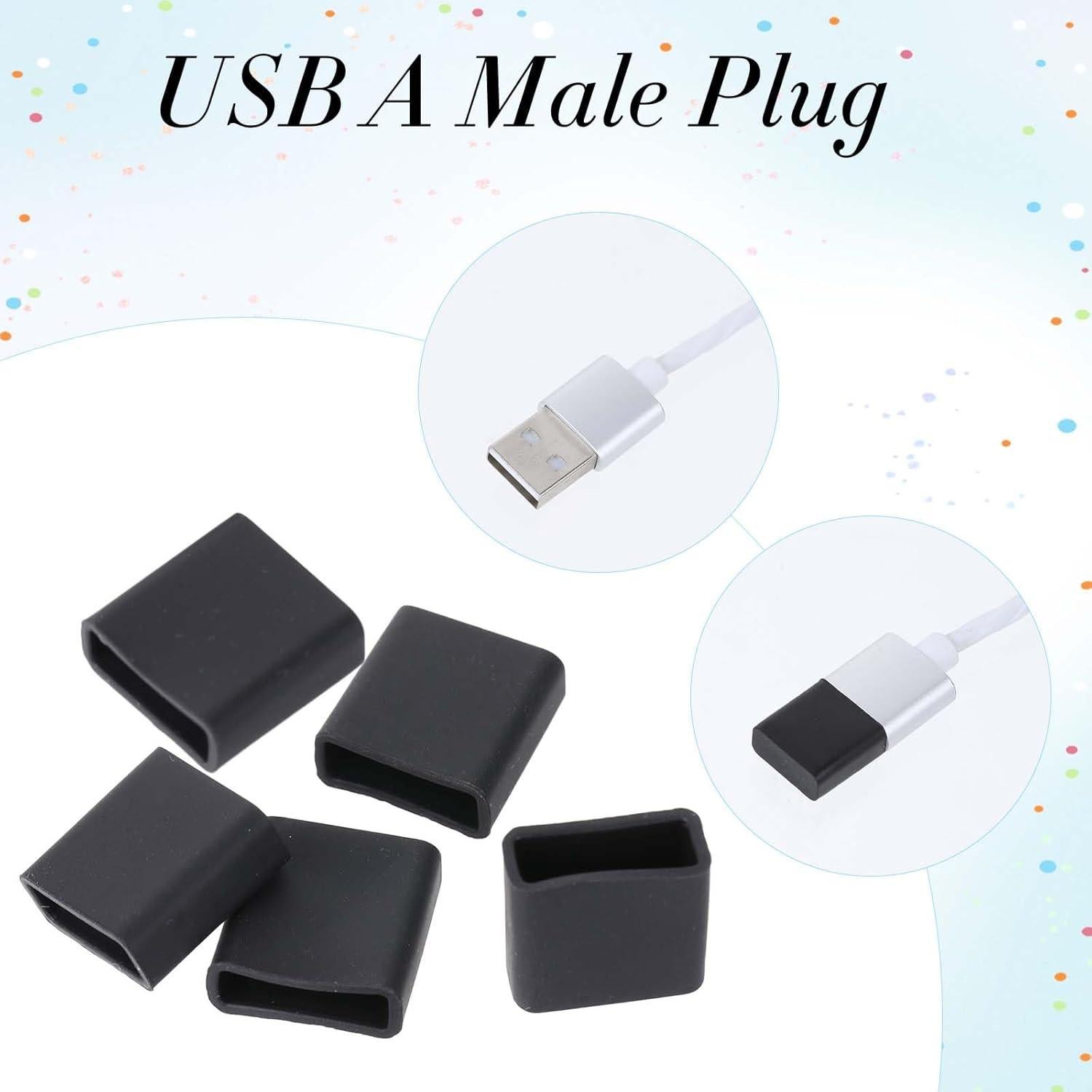 30 Tapones Antipolvo USB y HDMI InnoHHustle - Silicona Negra