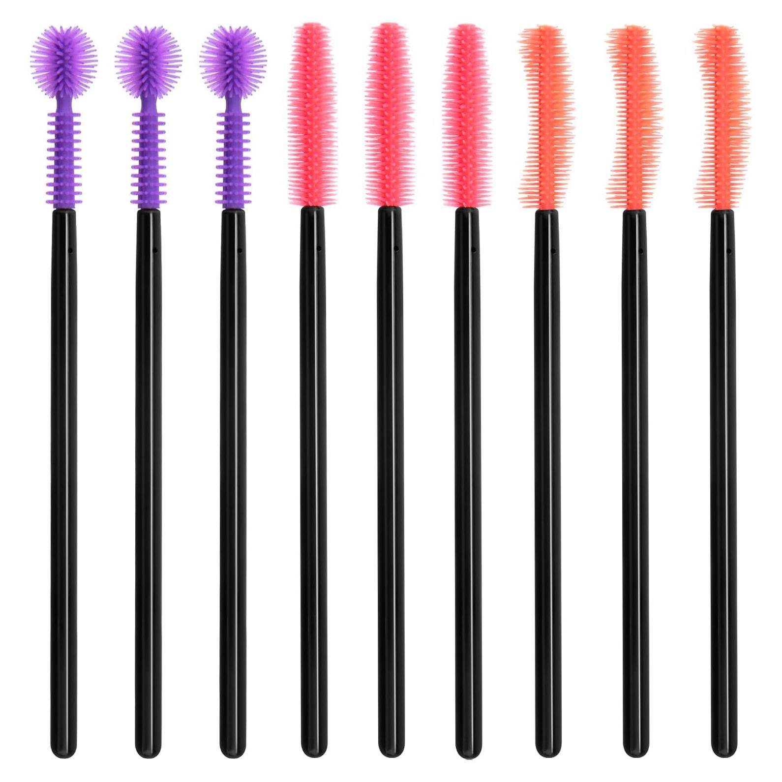 OIIKI 9 pcs Crevice Cleaning Brushes, Silicone Nook and Cranny Sewing Machine Cleaning Brushes, Tiny Cleaning Brushes for Small Crevices, Machine Gaps, Computer Keyboards (Orange, Purple, Red)